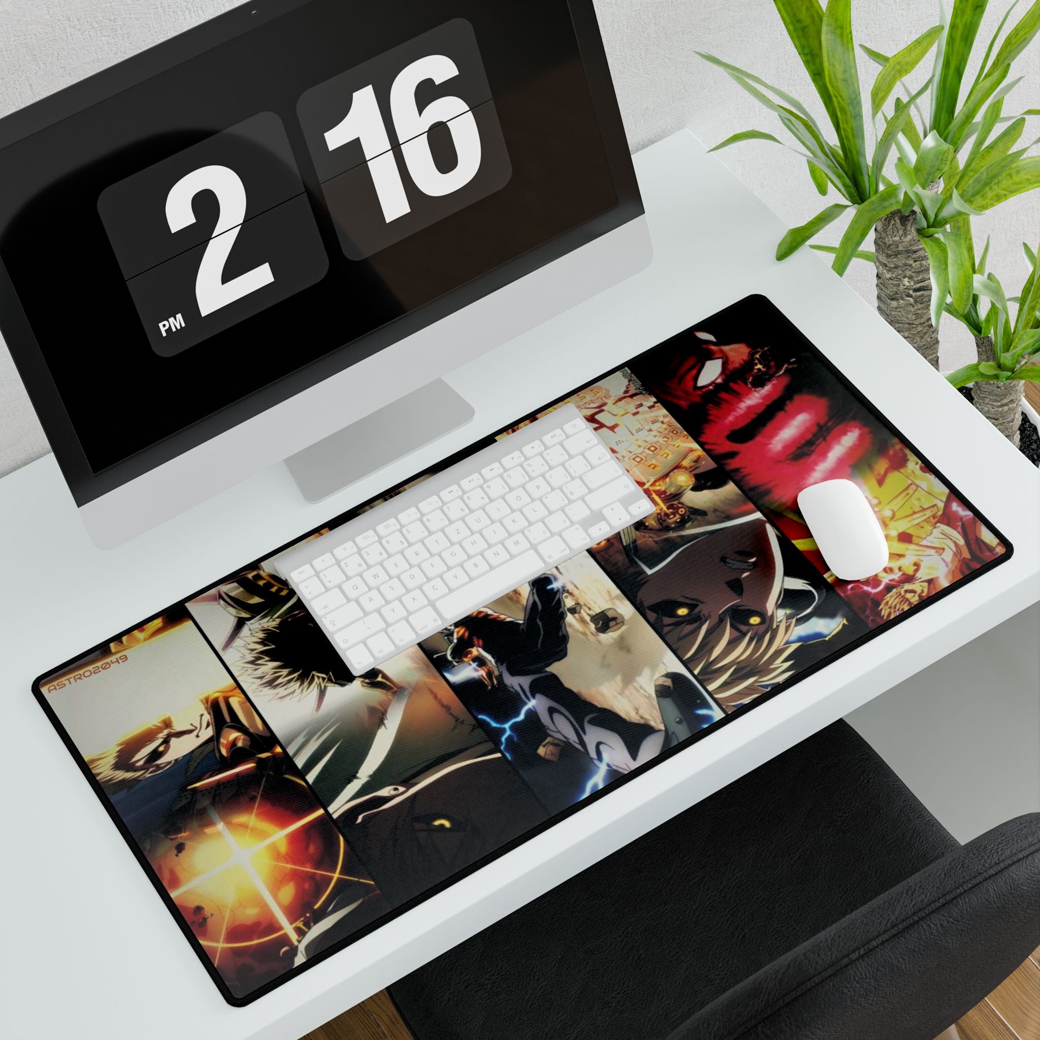 ONE-PUNCH MAN: Saitama / Genos - Anime-Themed Desk Mats for Gaming or Work, Decorative Mouse Pad, Custom Desk Accessories
