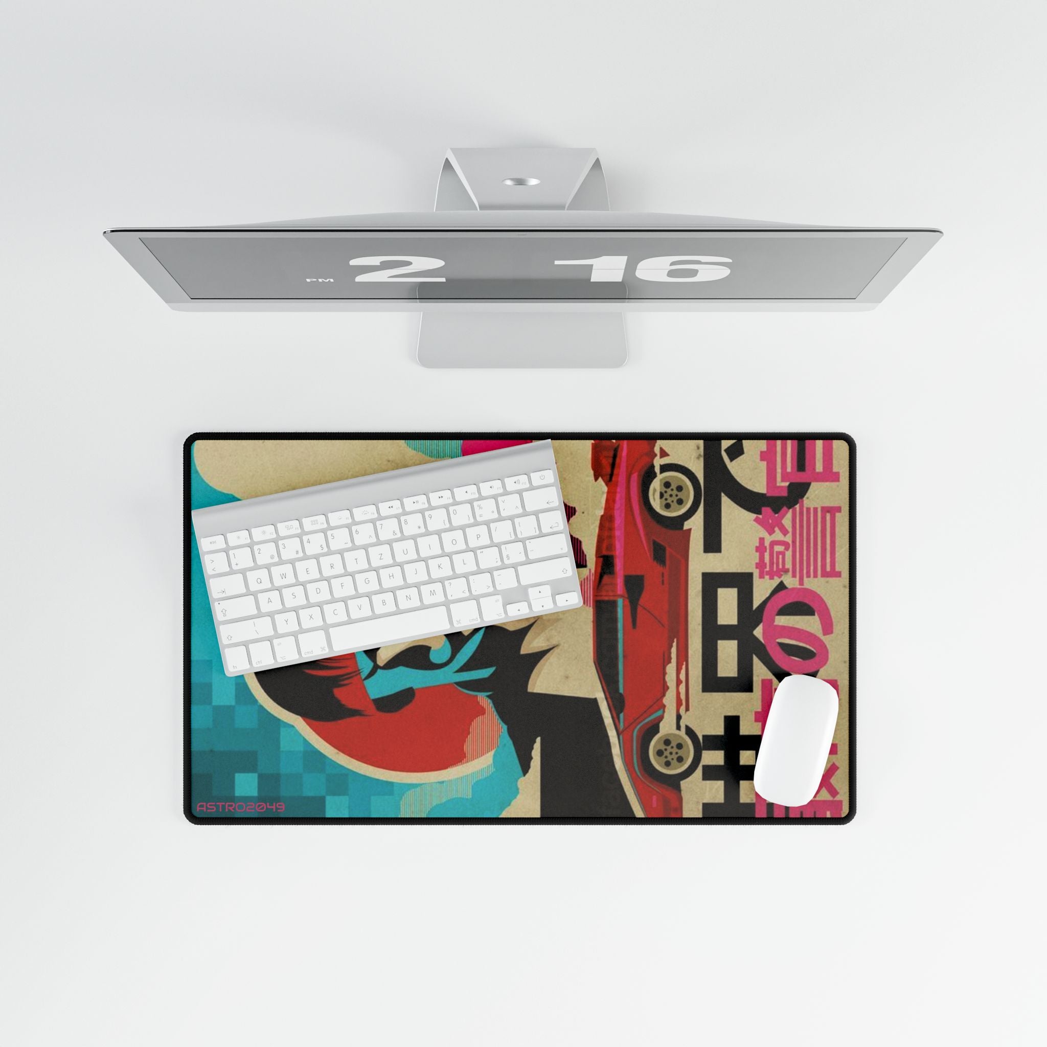 KUNG FURY - Stylish Gaming Desk Mats for Home Office, Anime Themed Desk Accessories, Ergonomic Mouse Pad, Desk Decor, for Gamers