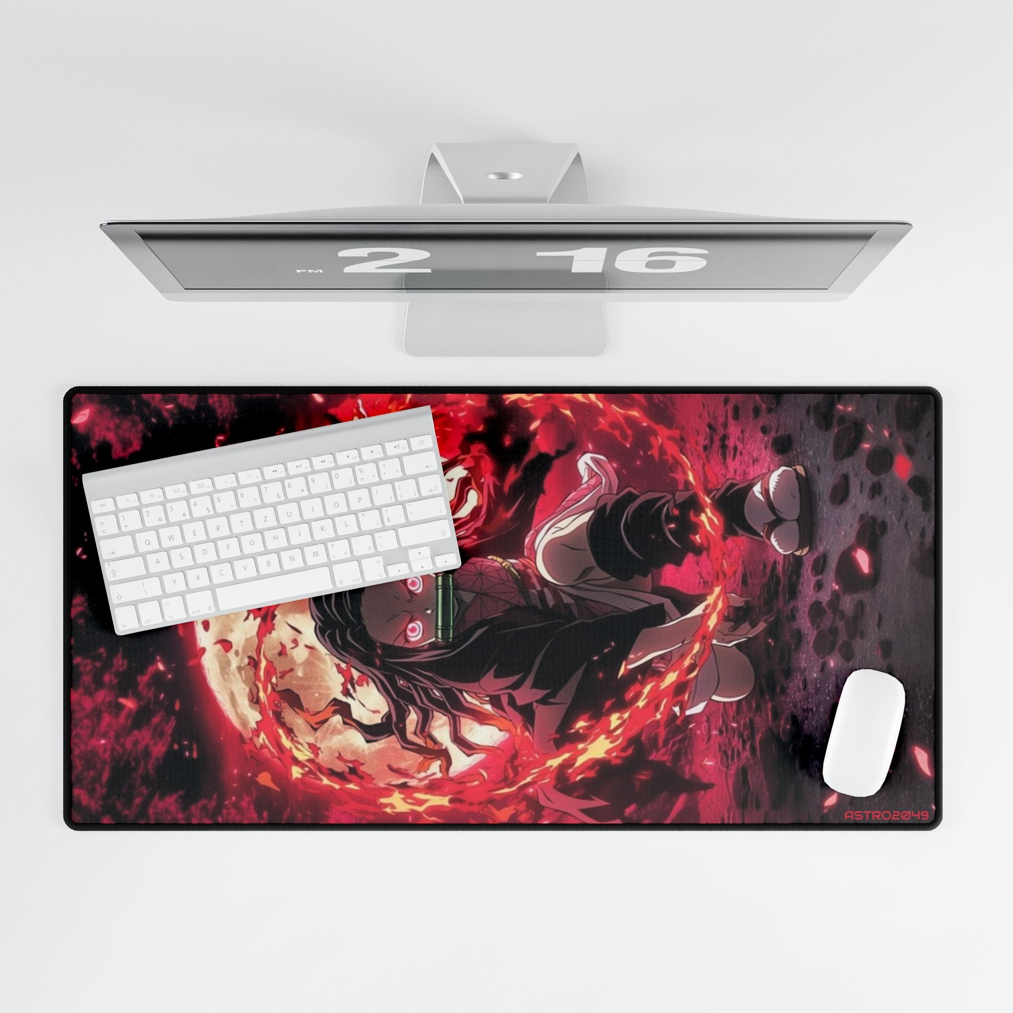 DEMON SLAYER - Kimetsu no yaiba - Anime-Themed Desk Mat with Unique Art, Gamer Desk Accessories, Home Office Decor, Anime Gifts for Fans