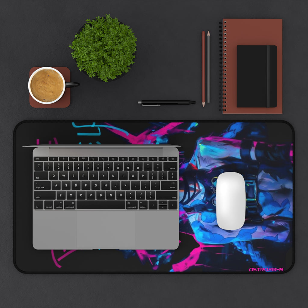 League of Legends - Arcane: JINX - Vibrant Desk Mat - "Believe in Yourself" | Gaming Accessory, Motivational Gift, Computer Mat