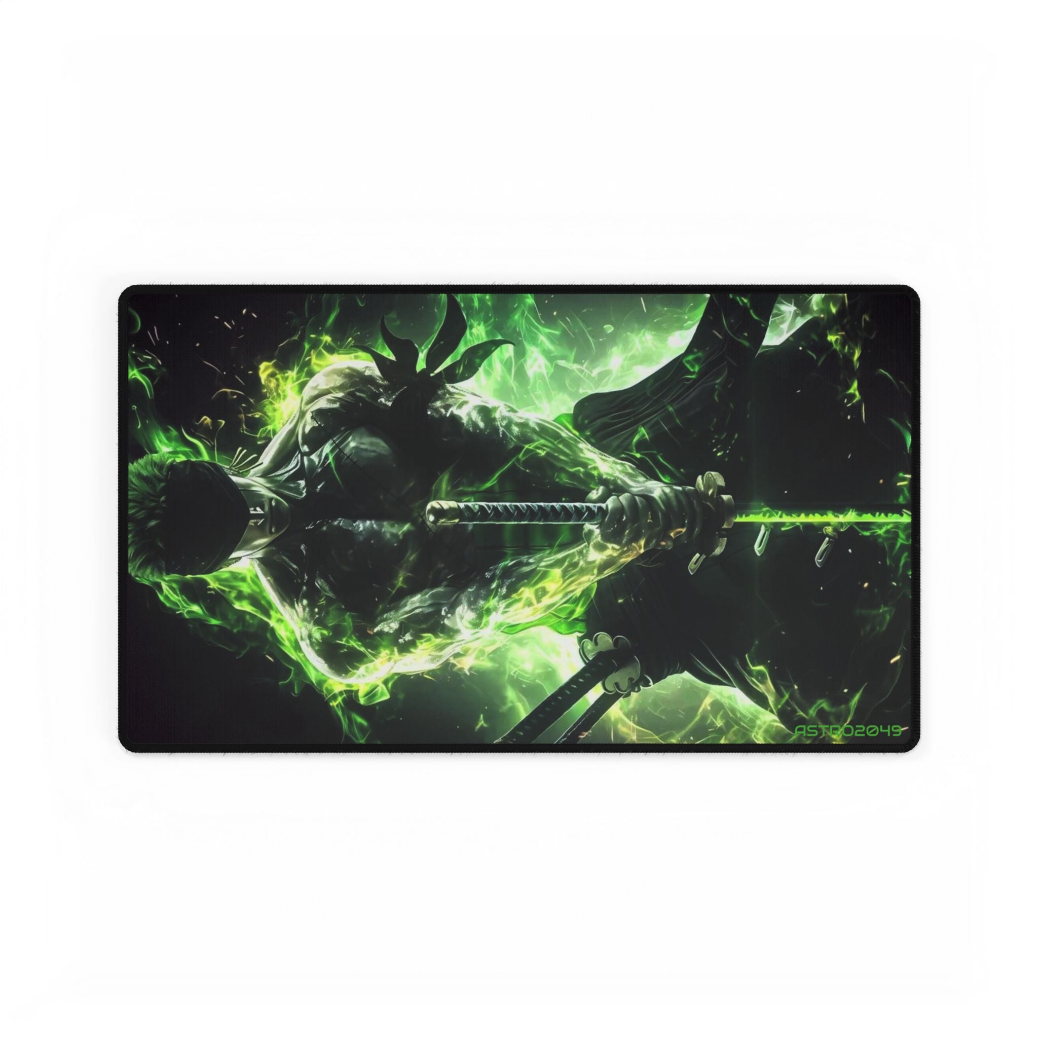 ONE PIECE - ZORO - Green Anime Desk Mat, Gaming Desk Accessories, Office Decor, Mouse Pad, Gift for Gamers, Desk Organizers