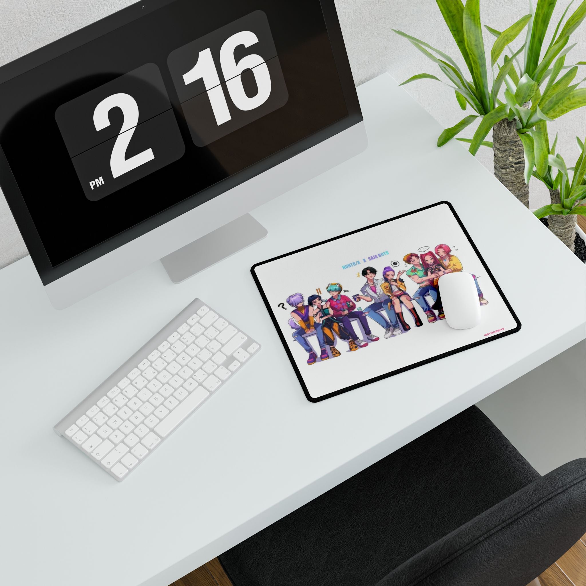 KPop Demon Hunters - HUNTRIX - Anime-Themed Desk Mat, Perfect for Gamers and Office Decor, Notifications Desk Accessory, Cute Desk Organizer