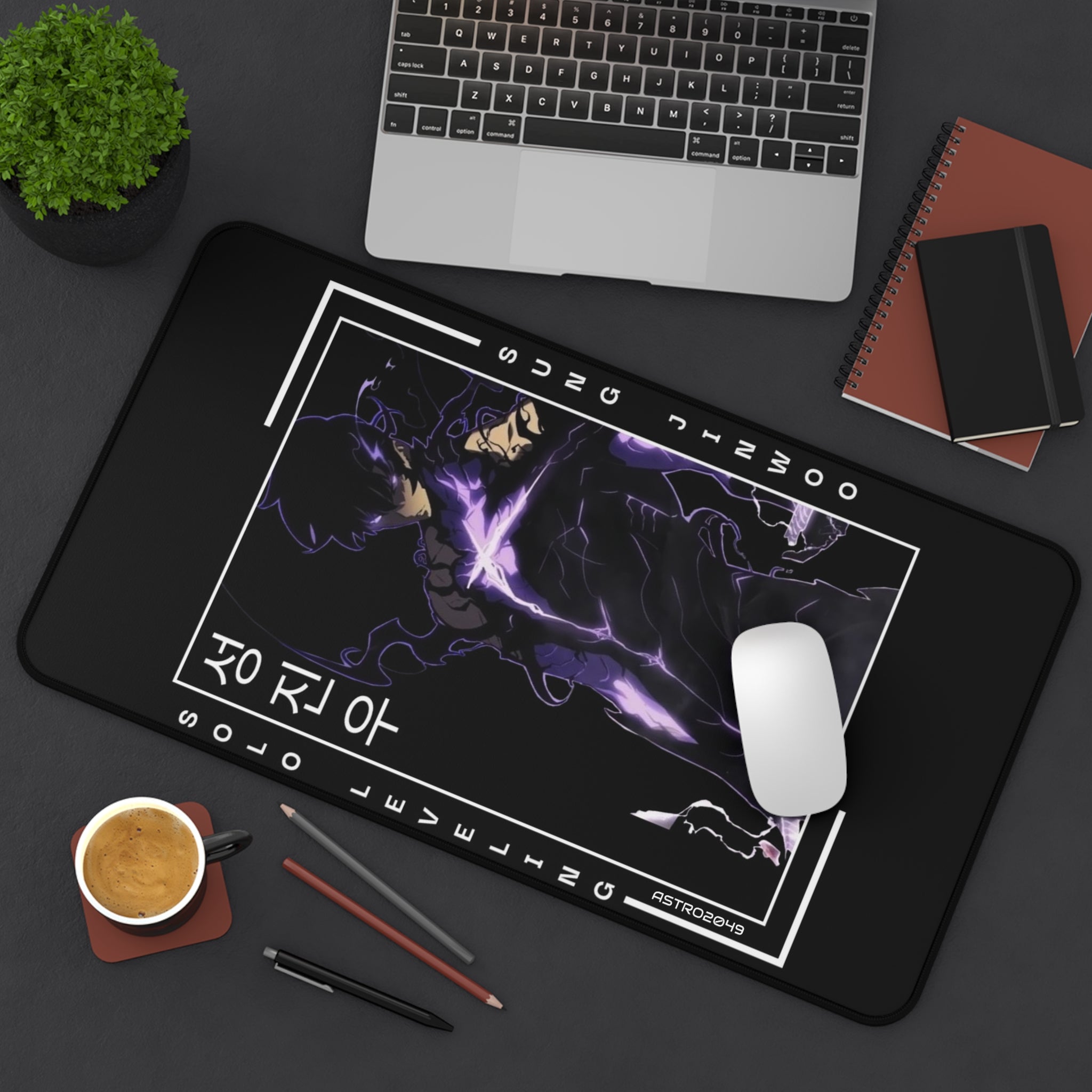 SOLO LEVELING - Sung Jinwoo - ARISE - Stylish Gaming Desk Mat - Perfect for Office, Home Office, Gift for Gamers, Art Desk Accessories