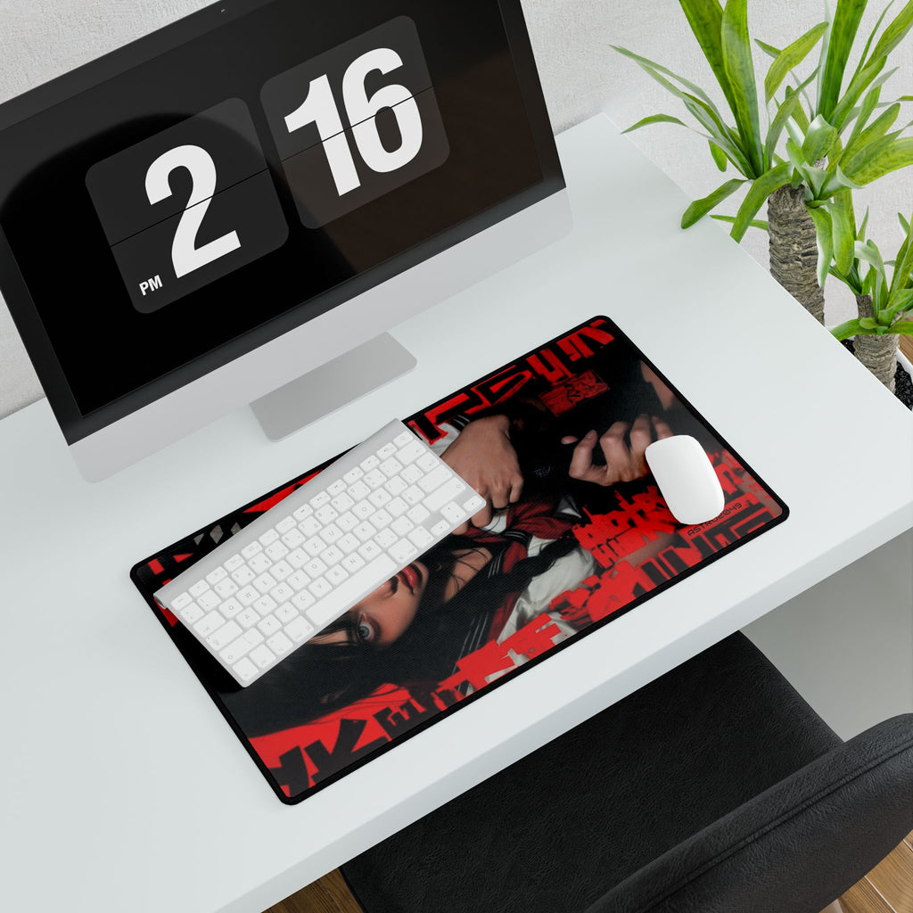 CYBERPUNK - GEISHA - SAMURAI - Anime-Inspired Desk Mat - Stylish Gaming Accessory, Office Decor, Computer Mat, Unique Gift for Gamers