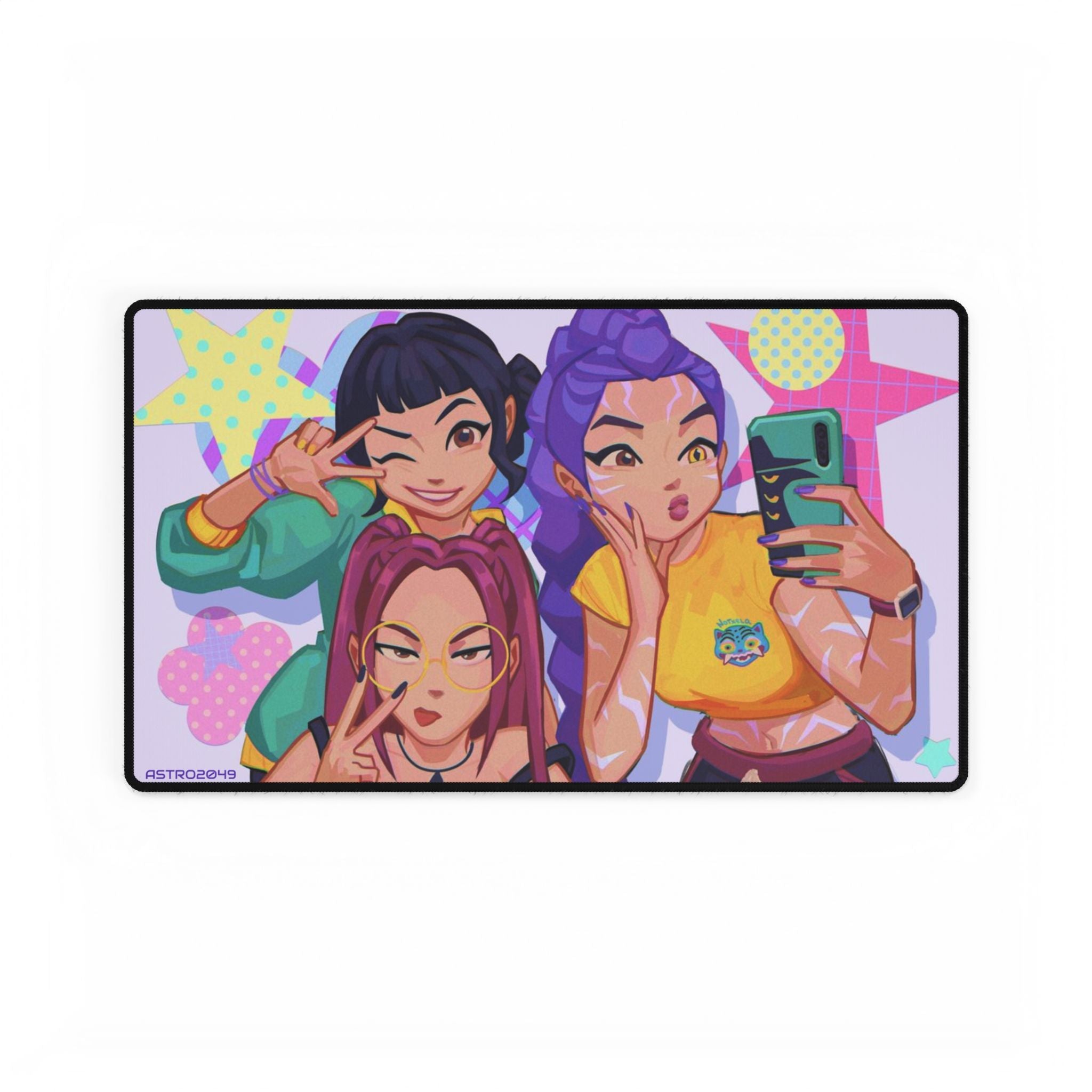 KPop Demon Hunters - HUNTRIX - Vibrant Desk Mats with Playful Girl Designs, Gaming Accessory, Home Office Decor, Gift for Students