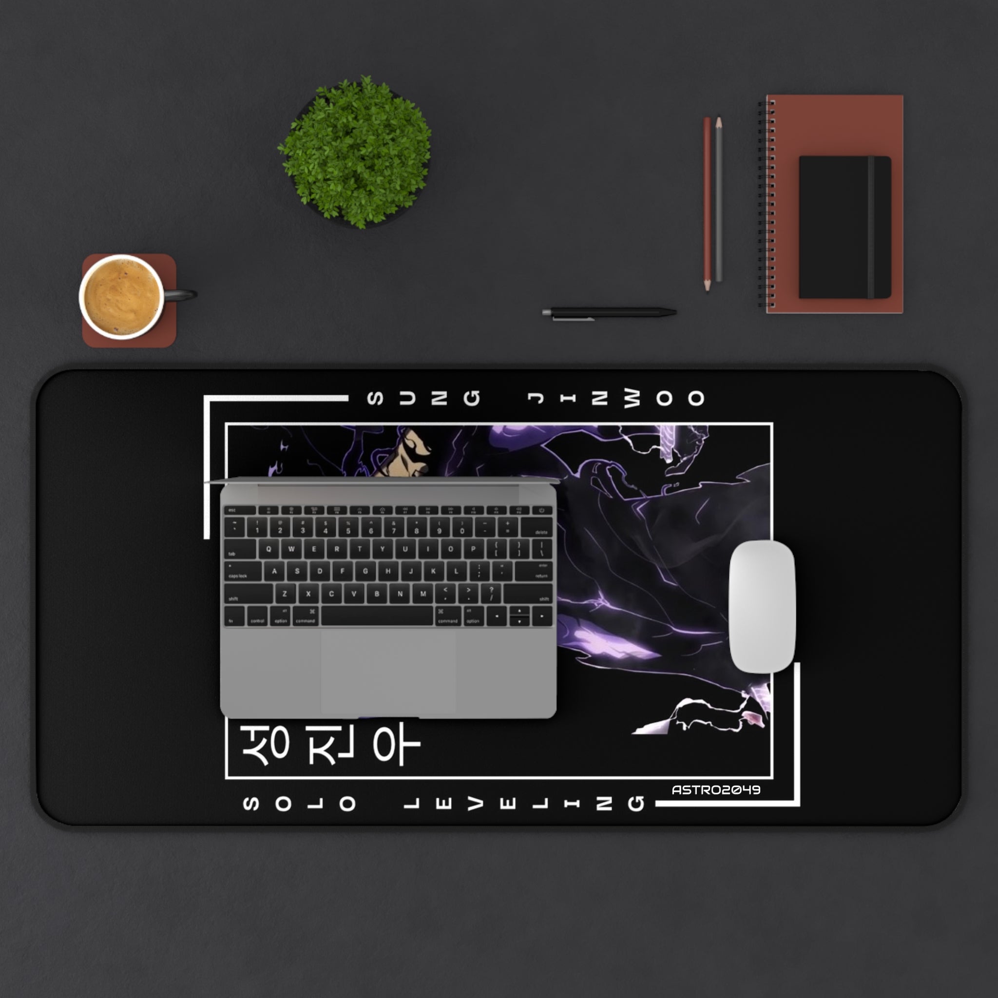 SOLO LEVELING - Sung Jinwoo - ARISE - Stylish Gaming Desk Mat - Perfect for Office, Home Office, Gift for Gamers, Art Desk Accessories