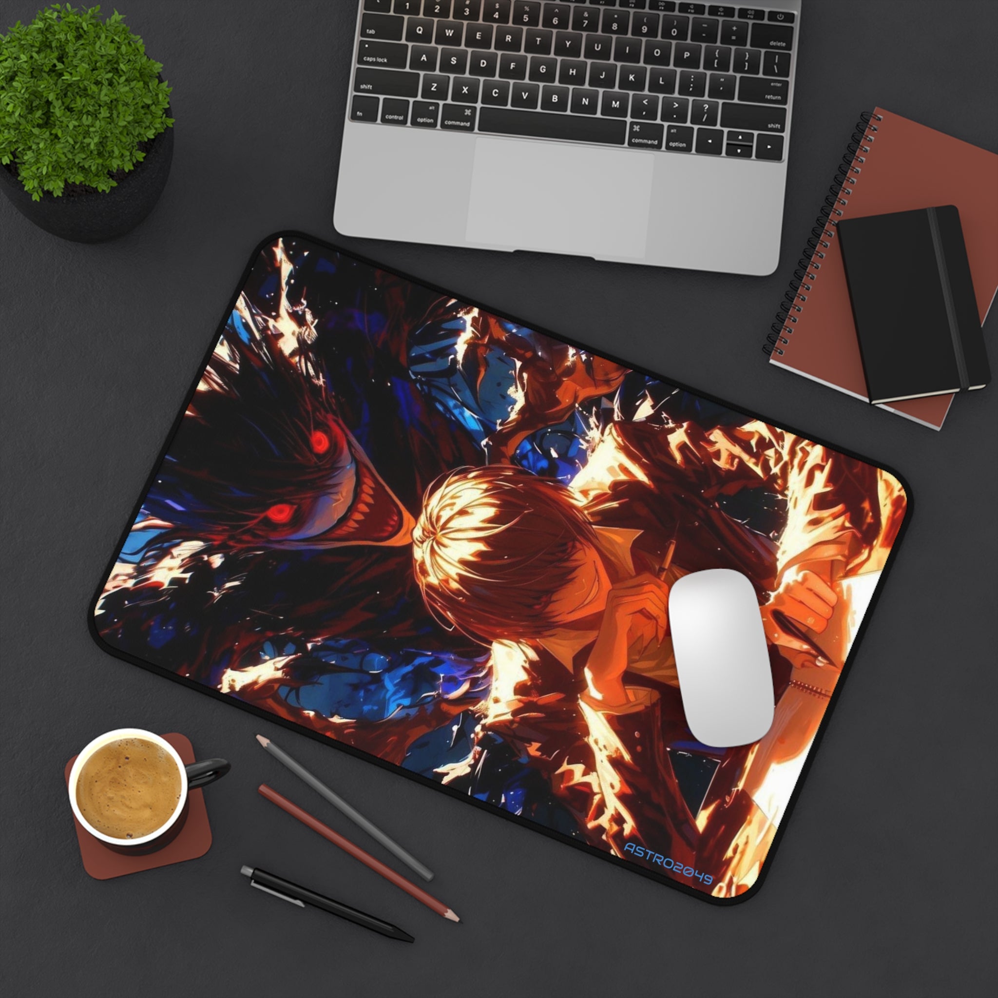 DEATH NOTE - Light / Akira - RYUK - Anime Desk Mat with Dark Aesthetic Design, Gaming Mouse Pad, Gift for Otaku, Unique Desk Accessories