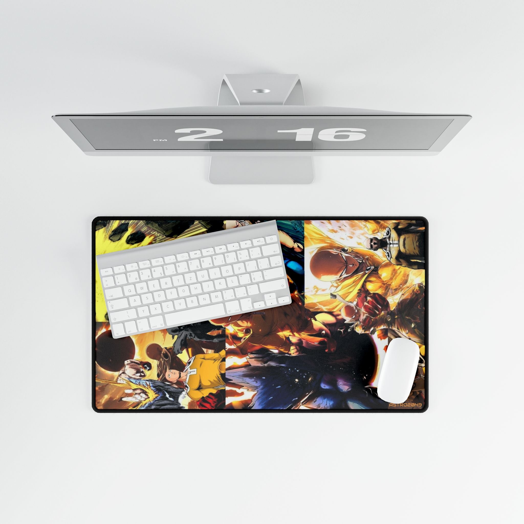 ONE-PUNCH MAN: Saitama - Vibrant Desk Mat for Gamers | Customizable Gaming Mouse Pad, Office Desk Accessories, Cool Desk Decor