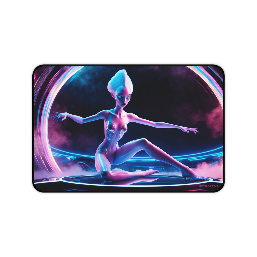CYBERPUNK - ALIEN - Galactic Alien Themed Desk Mat, Sci-Fi Mouse Pad, Office Decor, Gaming Accessory, Unique Gift for Space Lovers
