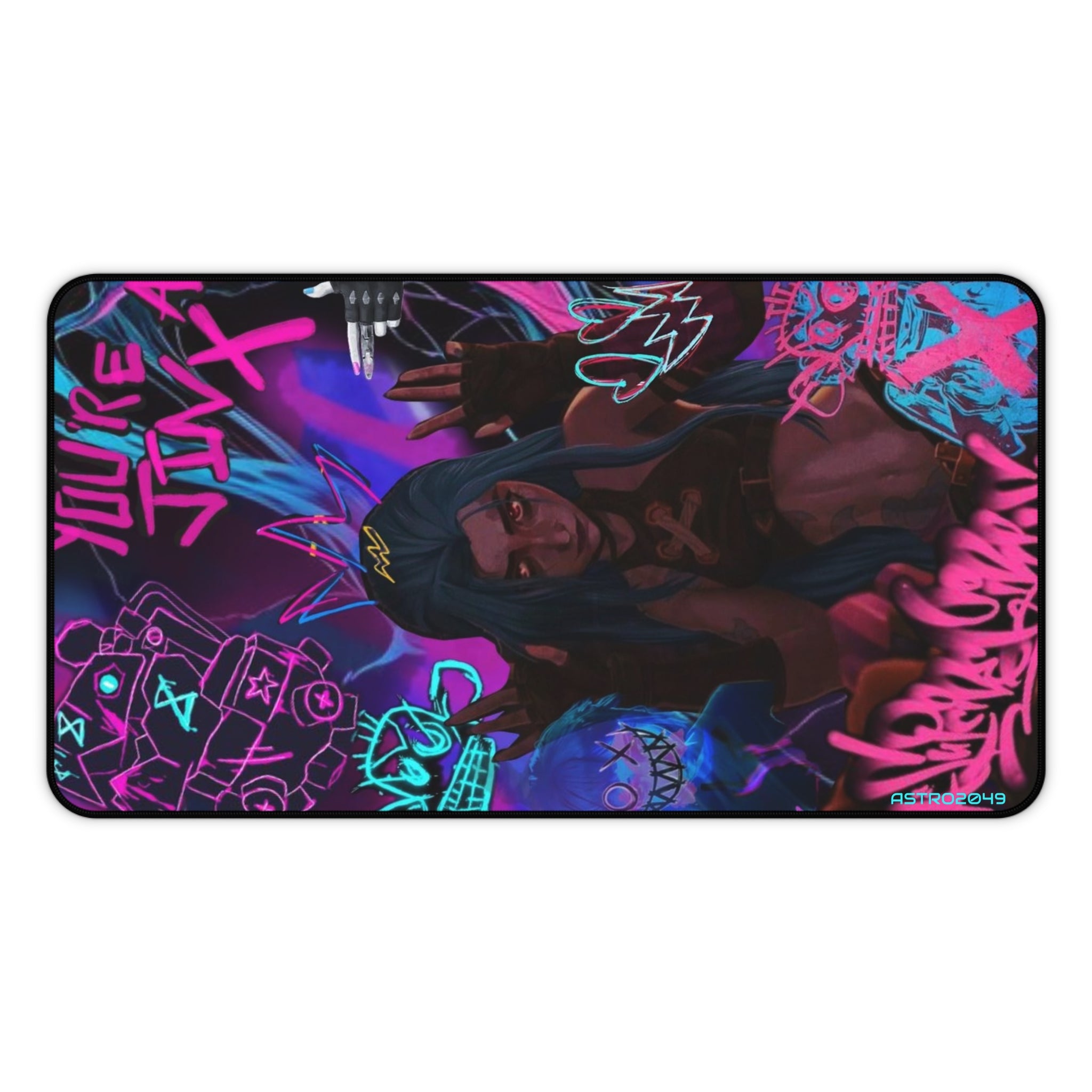 League of Legends - Arcane: JINX - Vibrant Gaming Desk Mat | Stylish Mousepad for Gamers | Perfect Gift for Gaming Enthusiasts.