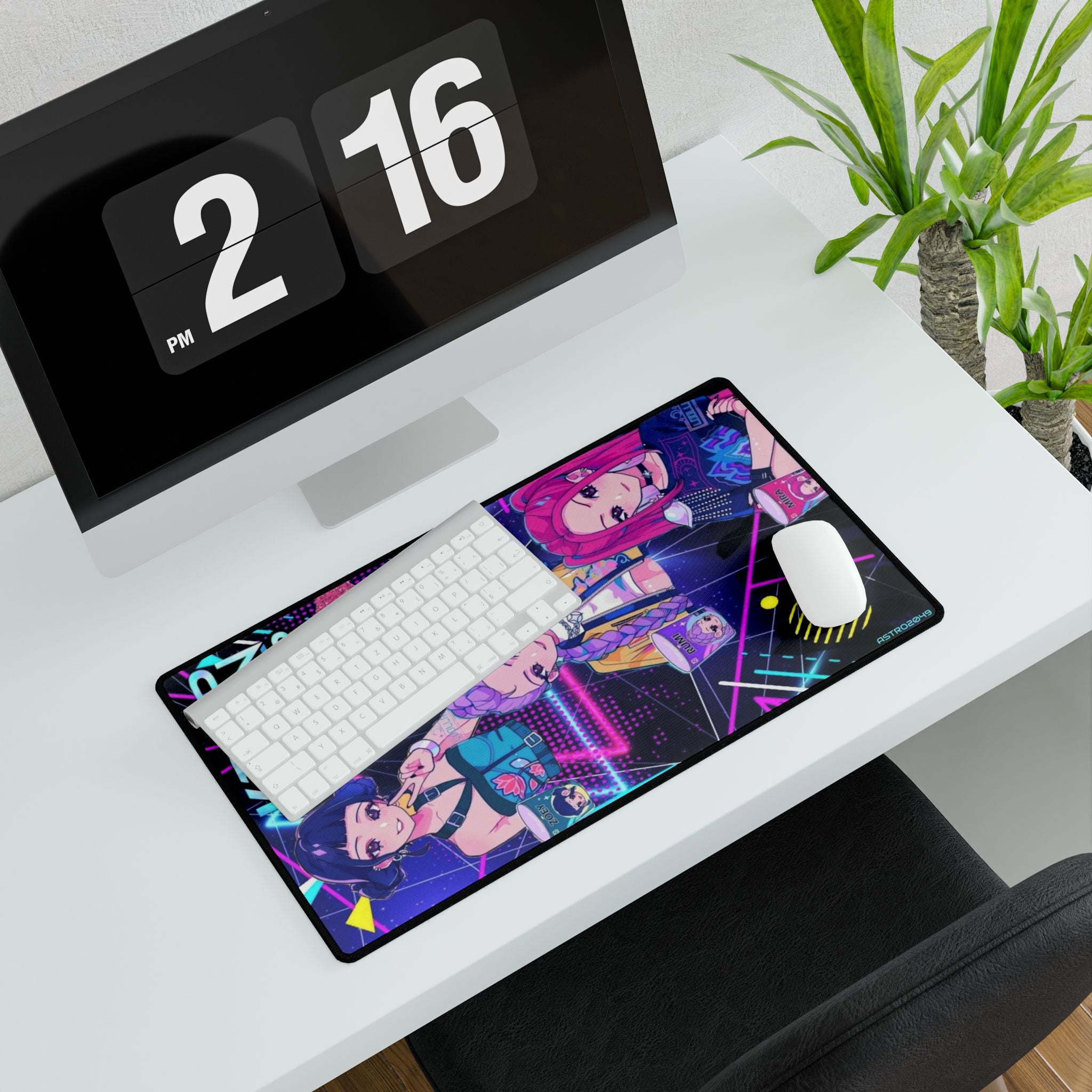 KPop Demon Hunters - HUNTRIX - K-Pop Themed Desk Mat, Stylish Mouse Pad for Gamers, Anime Desk Accessories, Office Decor, Gifts for Students