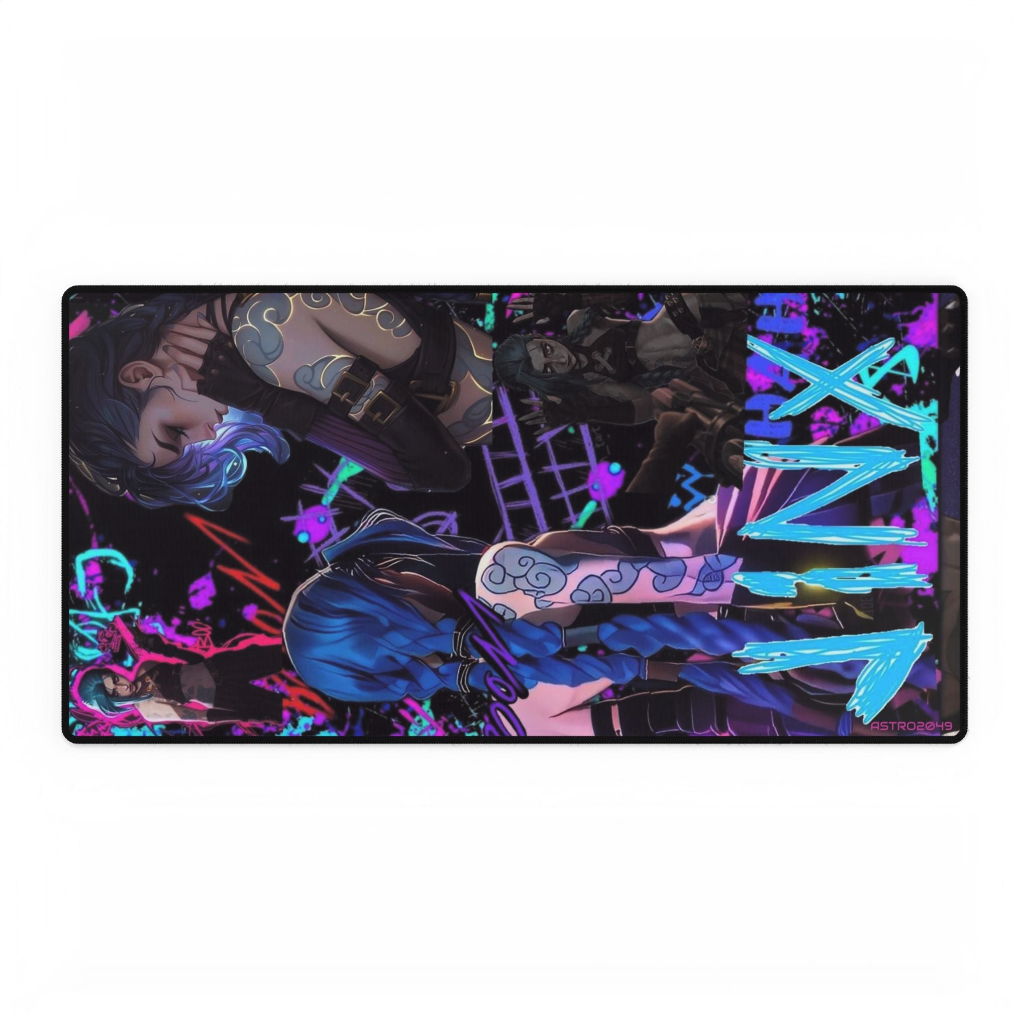 League of Legends - Arcane: JINX - Cyberpunk Desk Mats - Gaming Accessories, Stylish Office Decor, Computer Mouse Pads, Desk Accessories