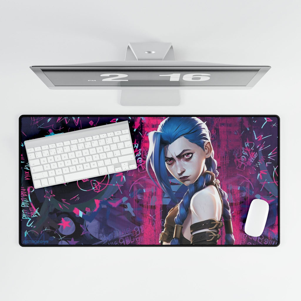 League of Legends - Arcane: JINX - Vibrant Gamer Desk Mat with Character Design, Mouse Pad, Office Decor, Gaming Accessories, Gamers Gift