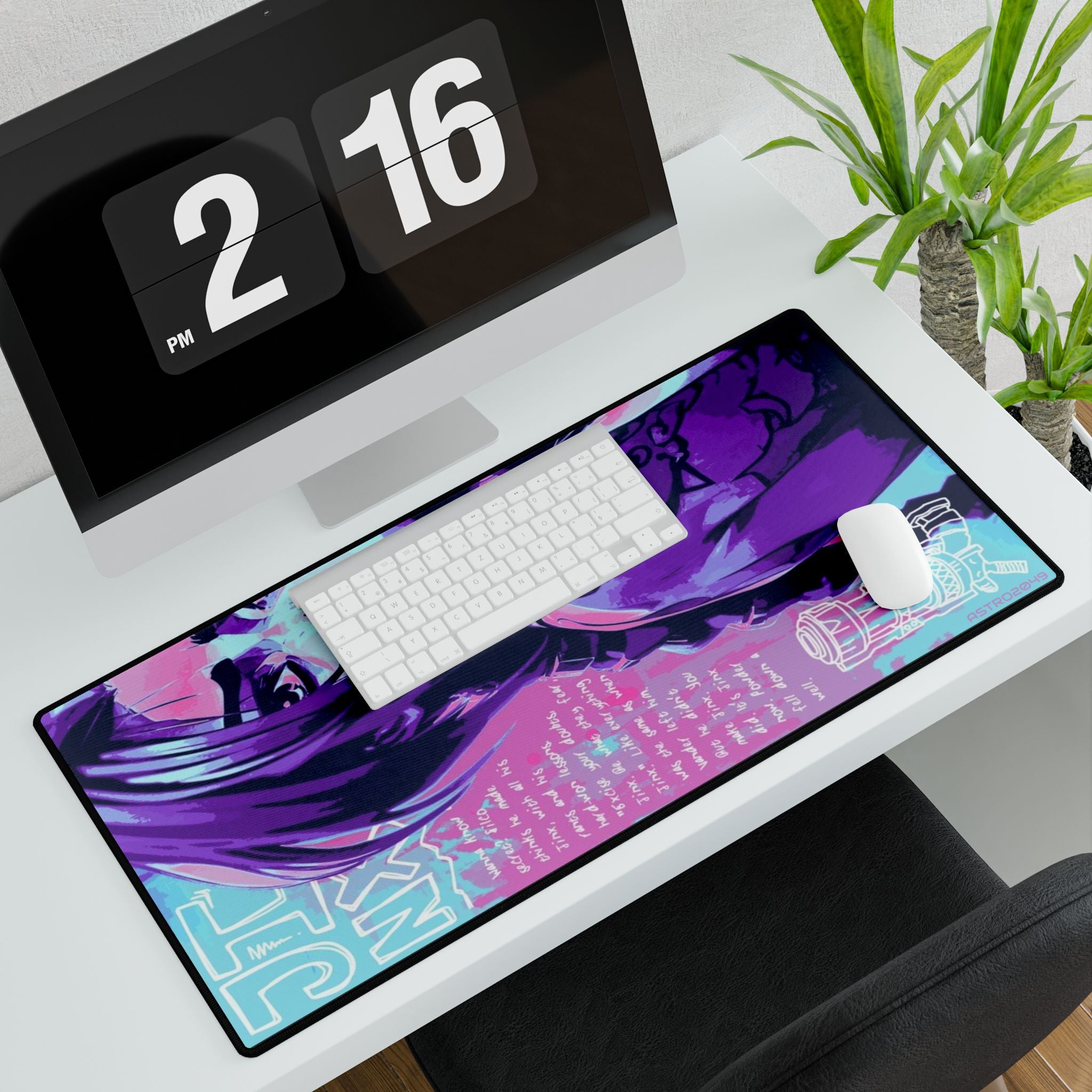 League of Legends - Arcane: JINX - Cool Desk Mats with Vibrant Designs for Gamers, Home Office Decor, Unique Gift Ideas, Gaming Accessories