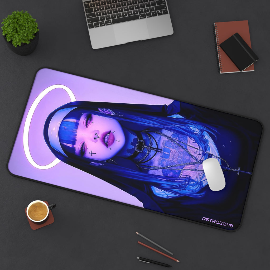 CYBERPUNK - GOTHIC: Aesthetic Desk Mat with Mystical Design - Unique Mouse Pad, Gaming Accessory, Gift for Anime Lovers, Workspace