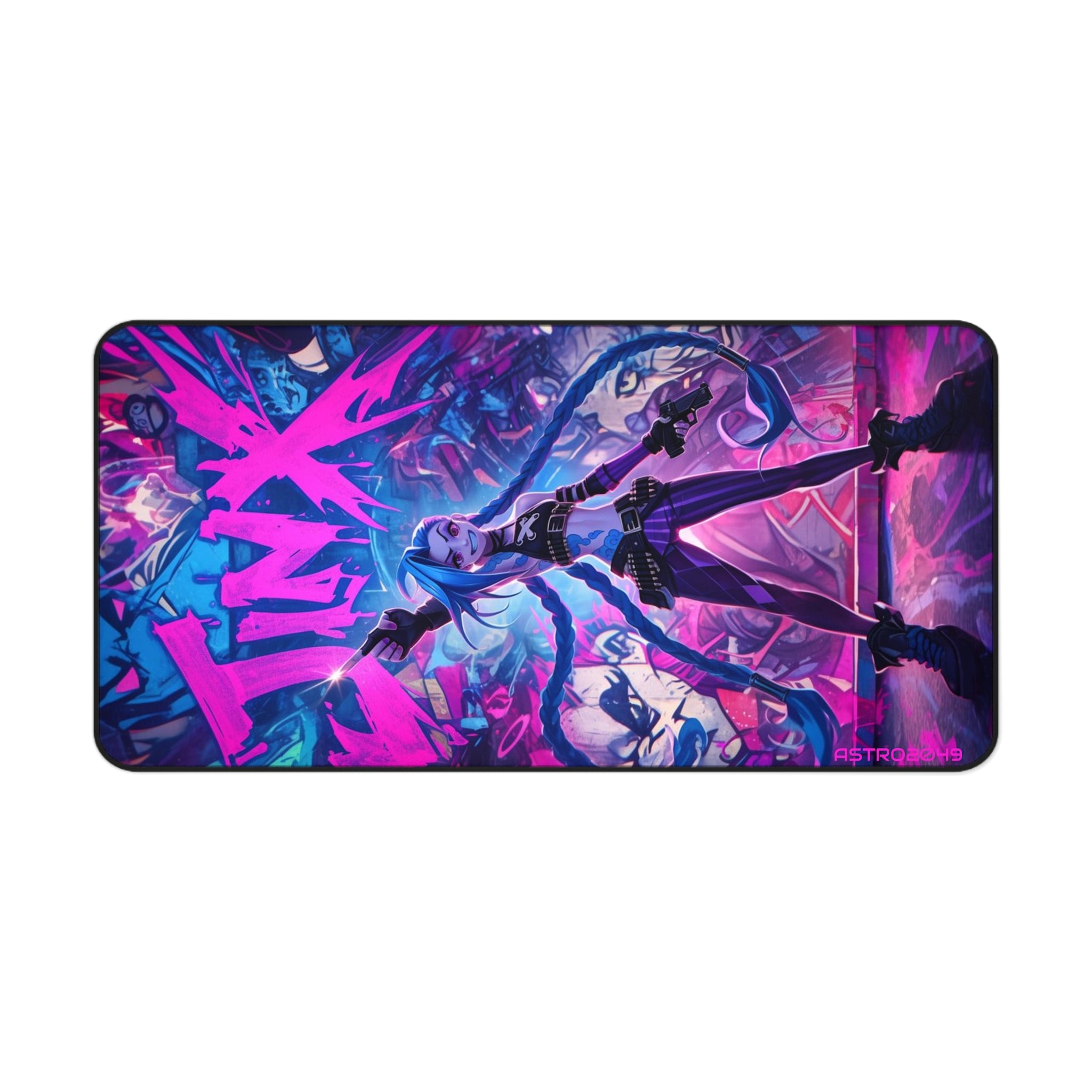 League of Legends - Arcane: JINX - Vibrant Gaming Desk Mat with Colorful Fantasy Art - Perfect for Gamers, Holiday Gifts, and Collectibles