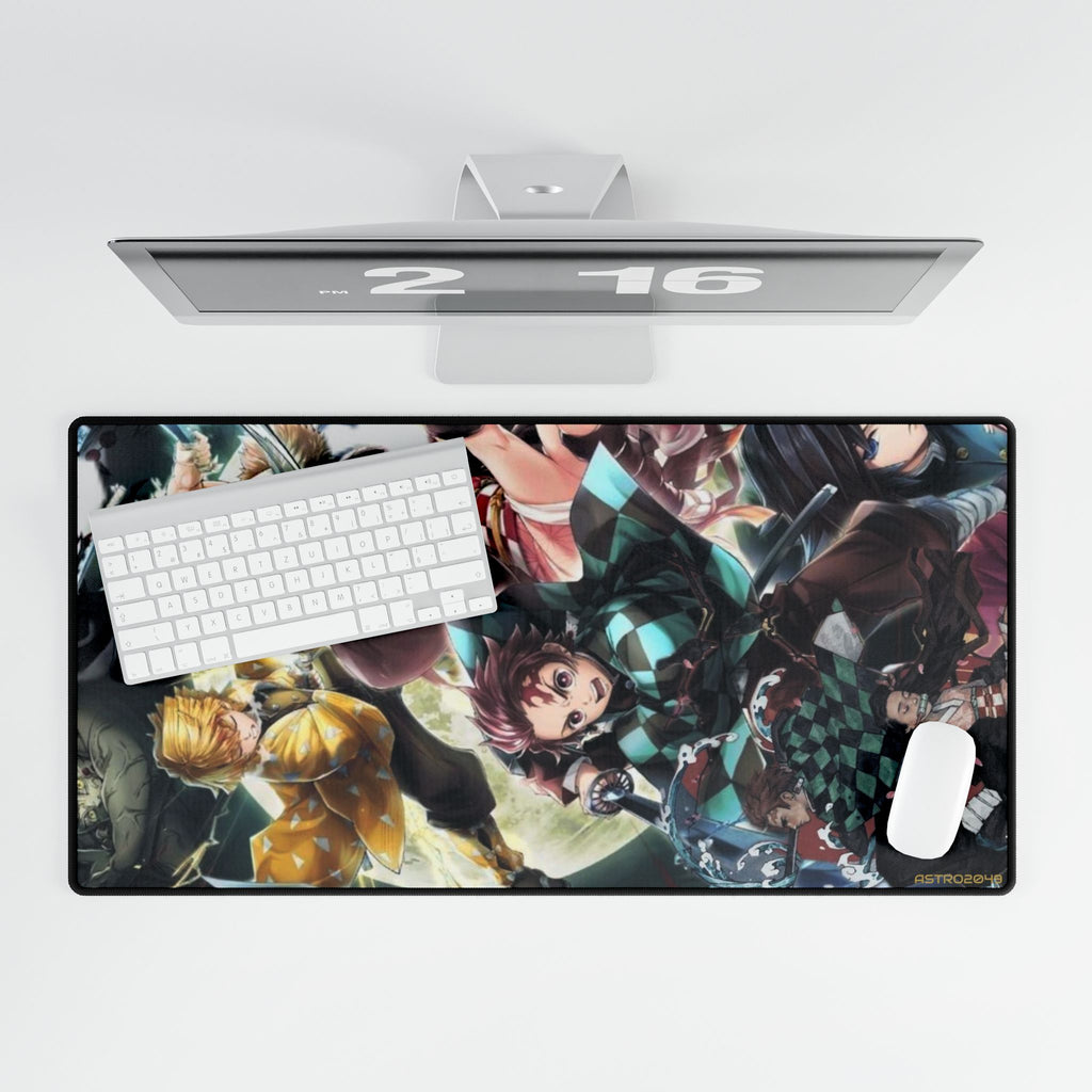 DEMON SLAYER - Kimetsu no yaiba - Vibrant Gaming Desk Mat for Cosplay Fans, Desk Accessories, Office Decor, Gamer Gifts, Anime Merchandise