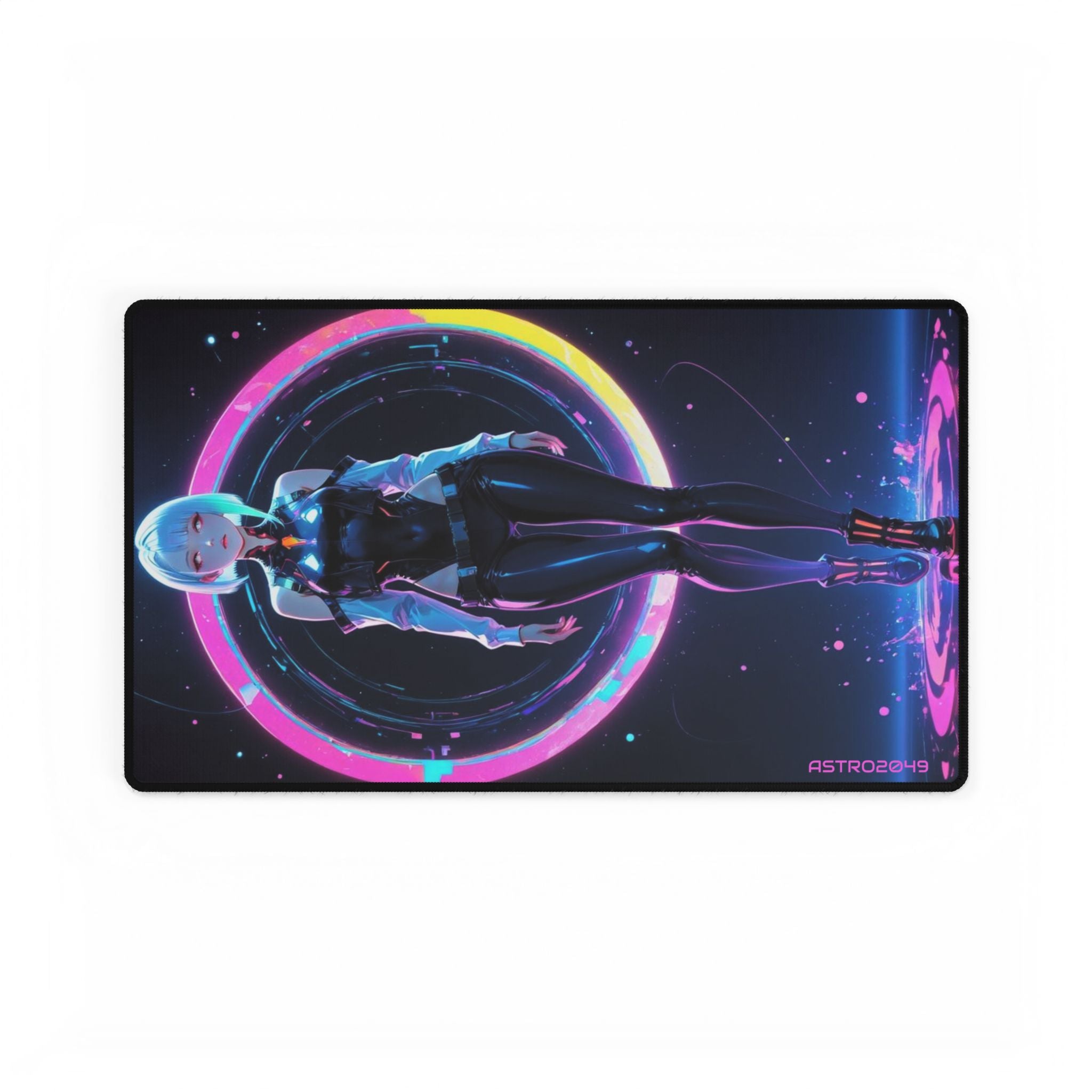 CYBERPUNK: Edgerunners 2077 - Desk Mat with Neon Design, Gaming Mouse Pad, Office Decor, Gift for Gamers, Computer Accessory