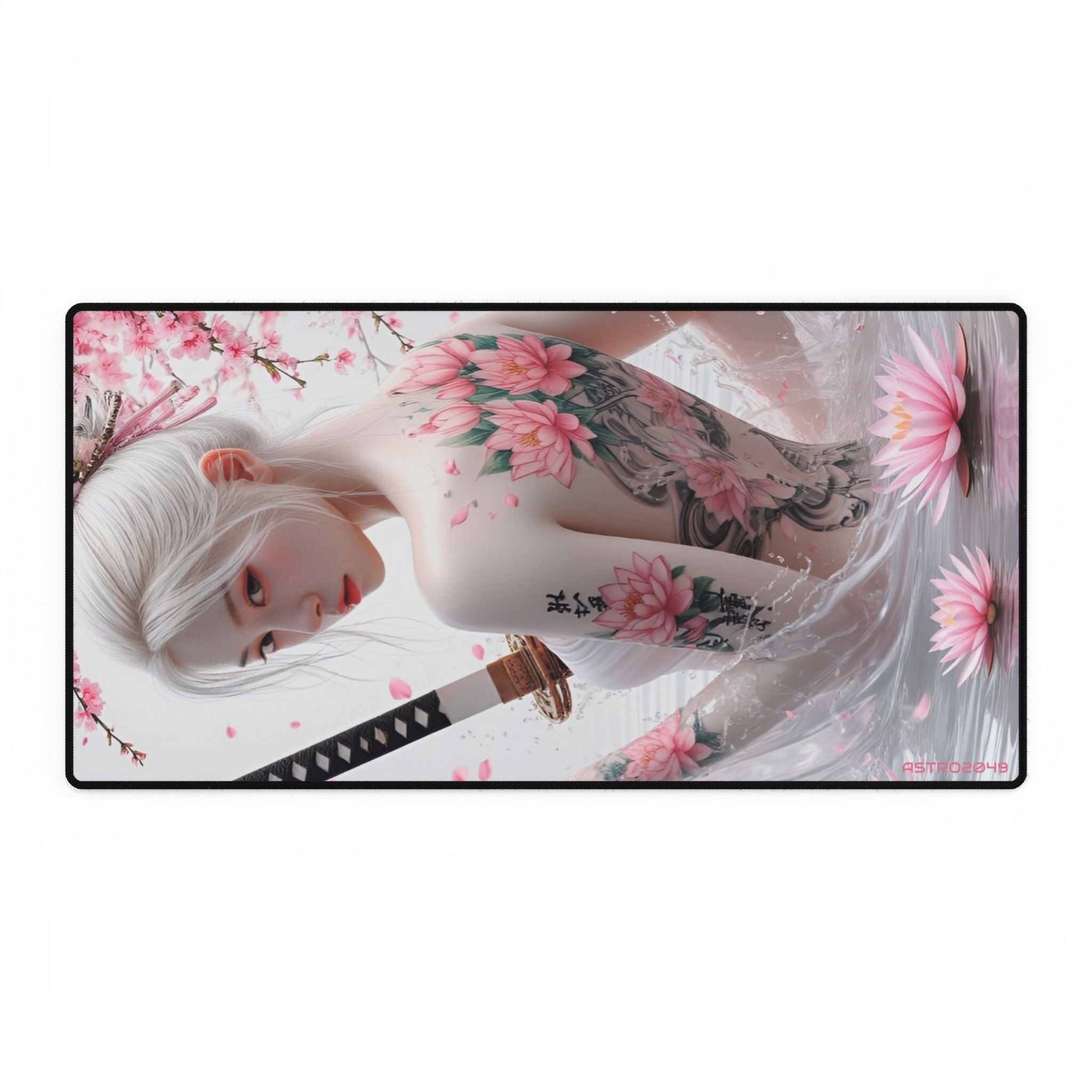CYBERPUNK - GEISHA - SAMURAI - Elegantly Designed Desk Mats - Aesthetic Workspace Decor, Perfect for Gamers, Artists & Home Office