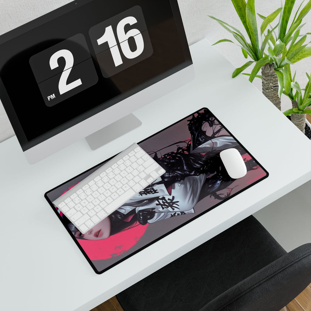 CYBERPUNK - GEISHA - Anime-Inspired Desk Mat, Gaming Desk Pad, Manga Art Mouse Pad, Desk Decor for Home Office, Unique Gift for Gamers