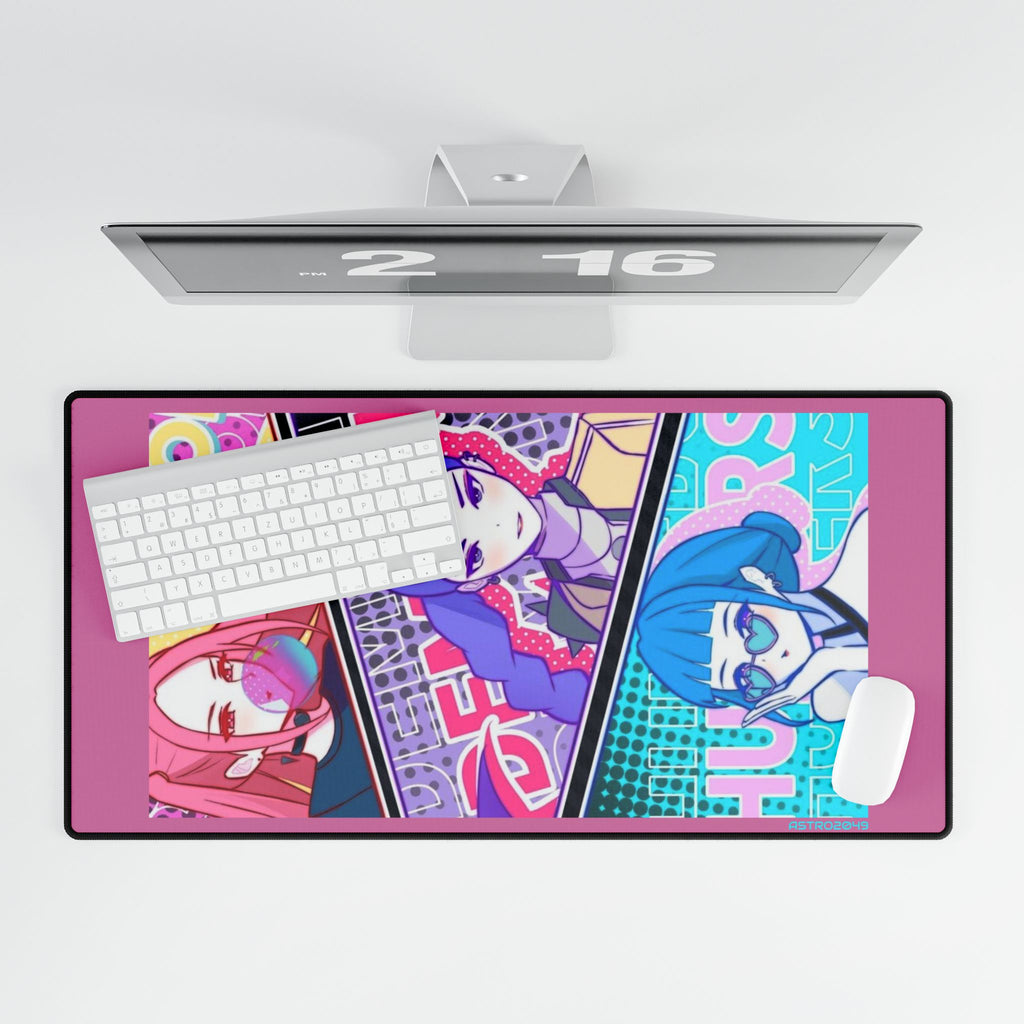 KPop Demon Hunters - HUNTRIX - Vibrant Gaming Desk Mat Featuring Anime Characters | Perfect for Gamers, Students, or Office Decor
