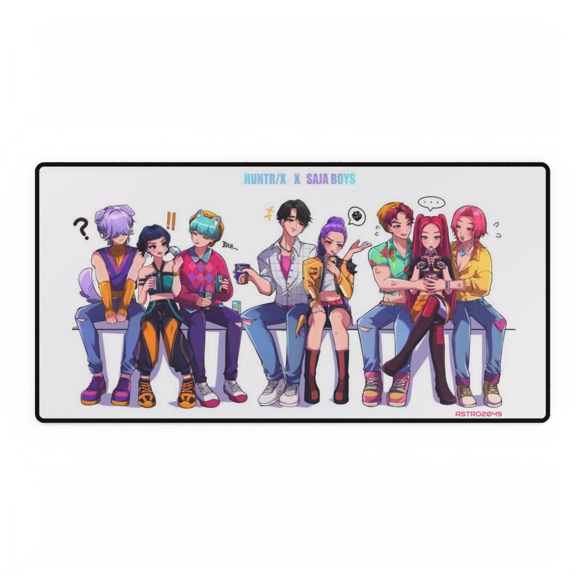 KPop Demon Hunters - HUNTRIX - Anime-Themed Desk Mat, Perfect for Gamers and Office Decor, Notifications Desk Accessory, Cute Desk Organizer