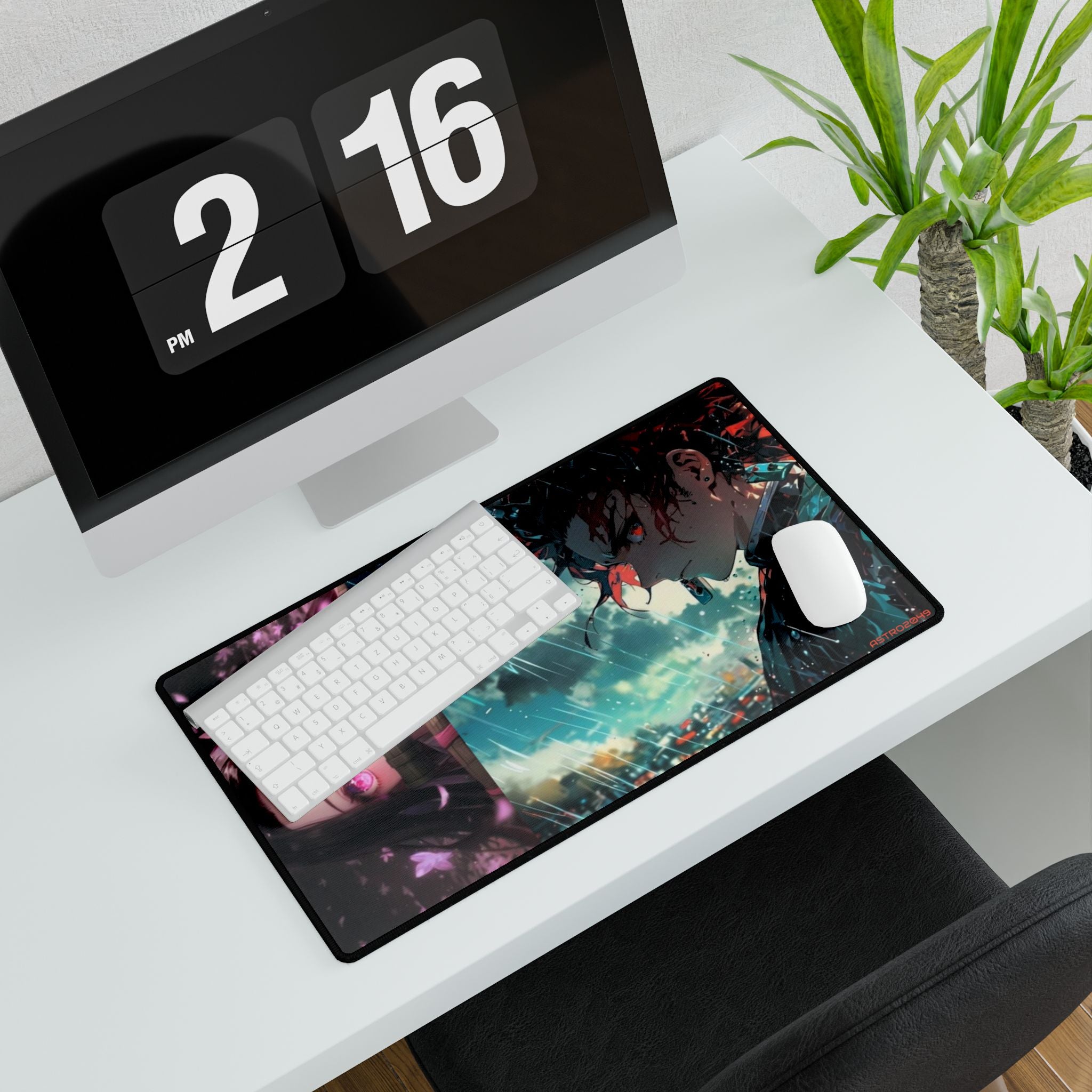 DEMON SLAYER - Kimetsu no yaiba - Anime Art Desk Mat - Perfect for Gaming, Home Office, Student Study, Gifts for Anime Fans, Decor