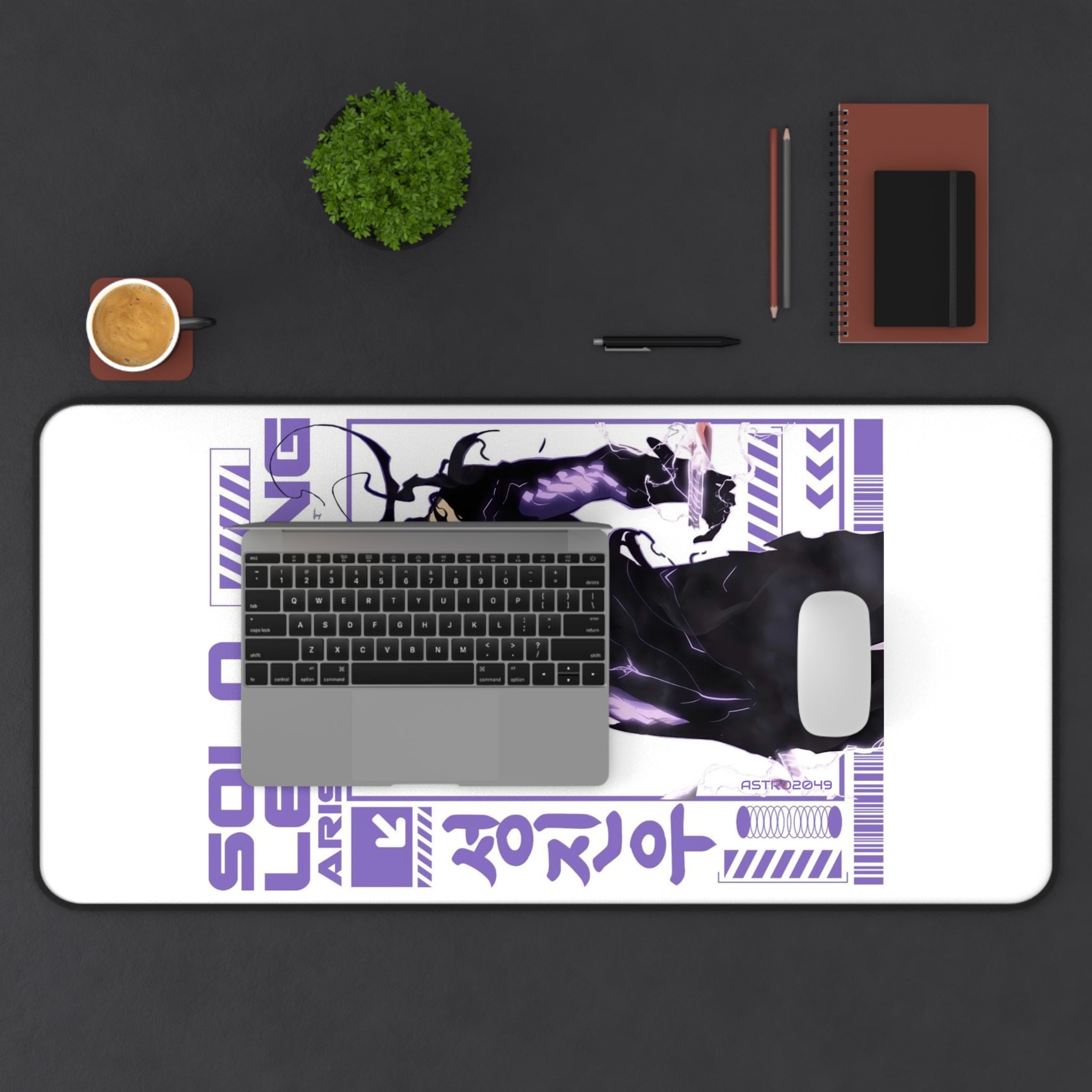SOLO LEVELING - Sung Jinwoo - ARISE - Anime Desk Mat with Solo Leveling Design, Gaming Mouse Pad, Home Office Decor, Gift for Gamers