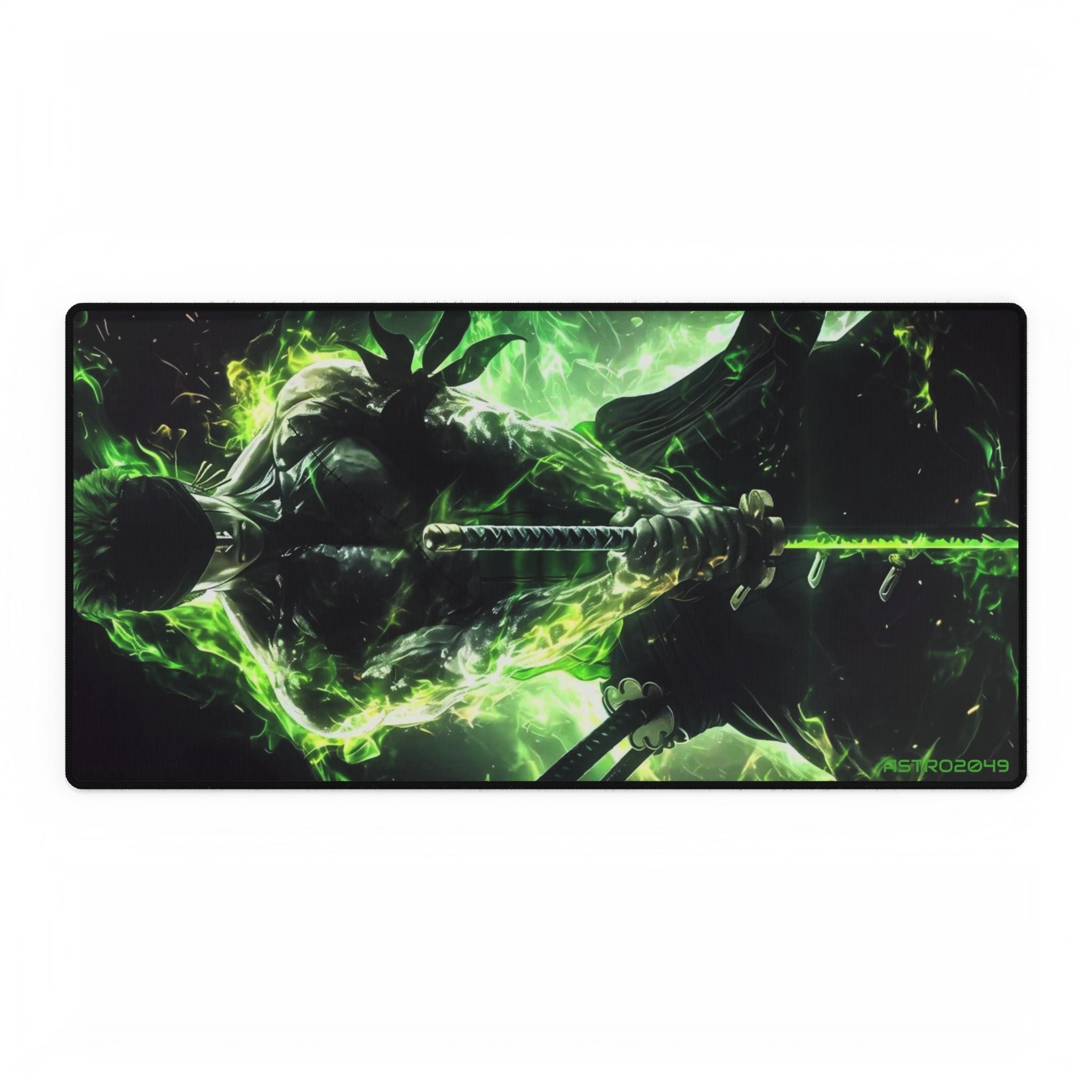 ONE PIECE - ZORO - Green Anime Desk Mat, Gaming Desk Accessories, Office Decor, Mouse Pad, Gift for Gamers, Desk Organizers