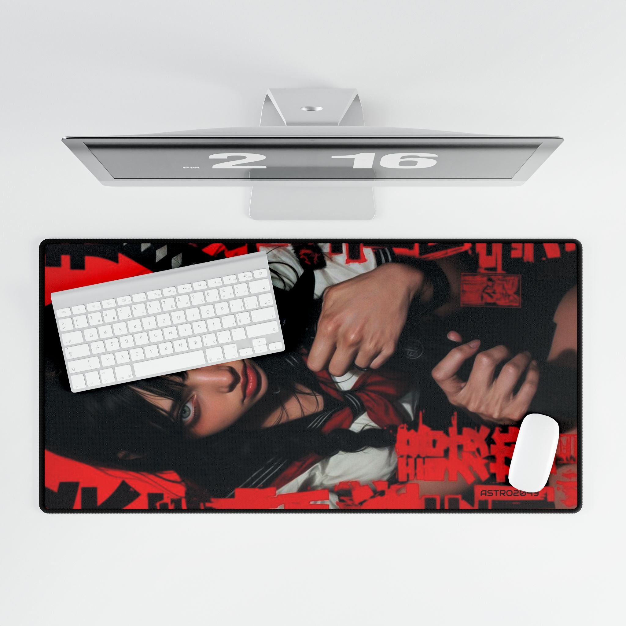 CYBERPUNK - GEISHA - SAMURAI - Anime-Inspired Desk Mat - Stylish Gaming Accessory, Office Decor, Computer Mat, Unique Gift for Gamers