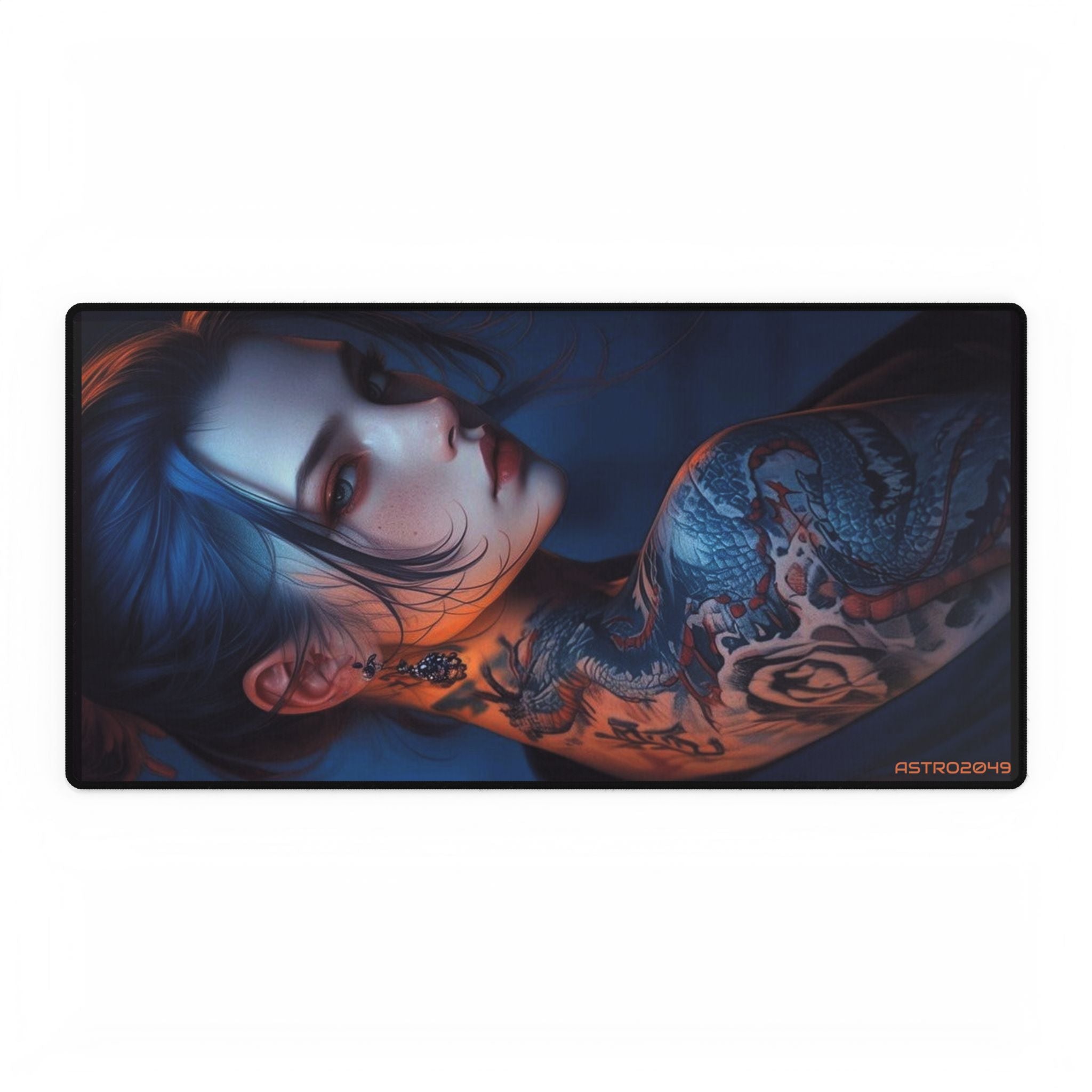 CYBERPUNK - GEISHA - Stylish Desk Mats with Artistic Designs, Gaming Desk Accessories, Office Decor, Personalized Workspace, Unique Gifts