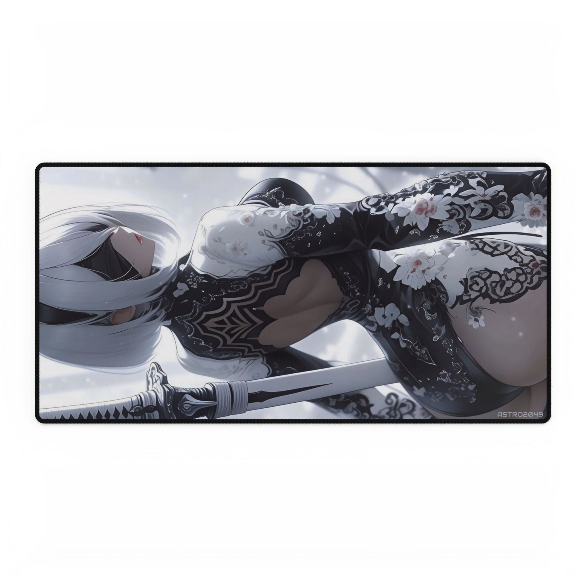 Nier: Automata - 2B - Anime-Inspired Desk Mats for Gamers & Creatives, Desk Accessories, Office Decor, Gaming Setup, Aesthetic Home Office