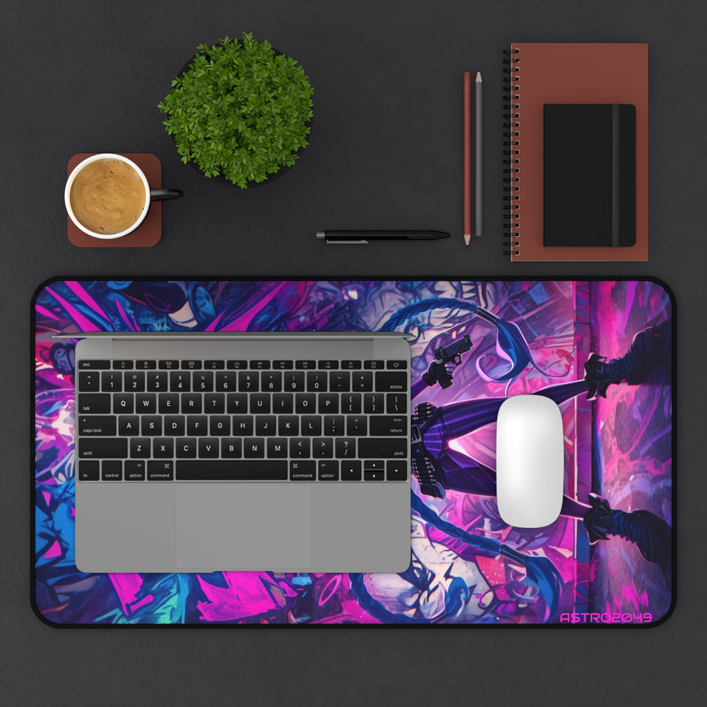 League of Legends - Arcane: JINX - Vibrant Gaming Desk Mat with Colorful Fantasy Art - Perfect for Gamers, Holiday Gifts, and Collectibles