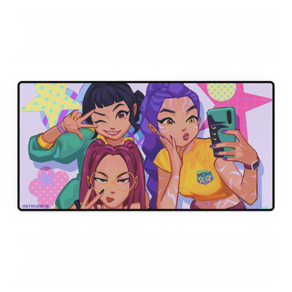 KPop Demon Hunters - HUNTRIX - Vibrant Desk Mats with Playful Girl Designs, Gaming Accessory, Home Office Decor, Gift for Students