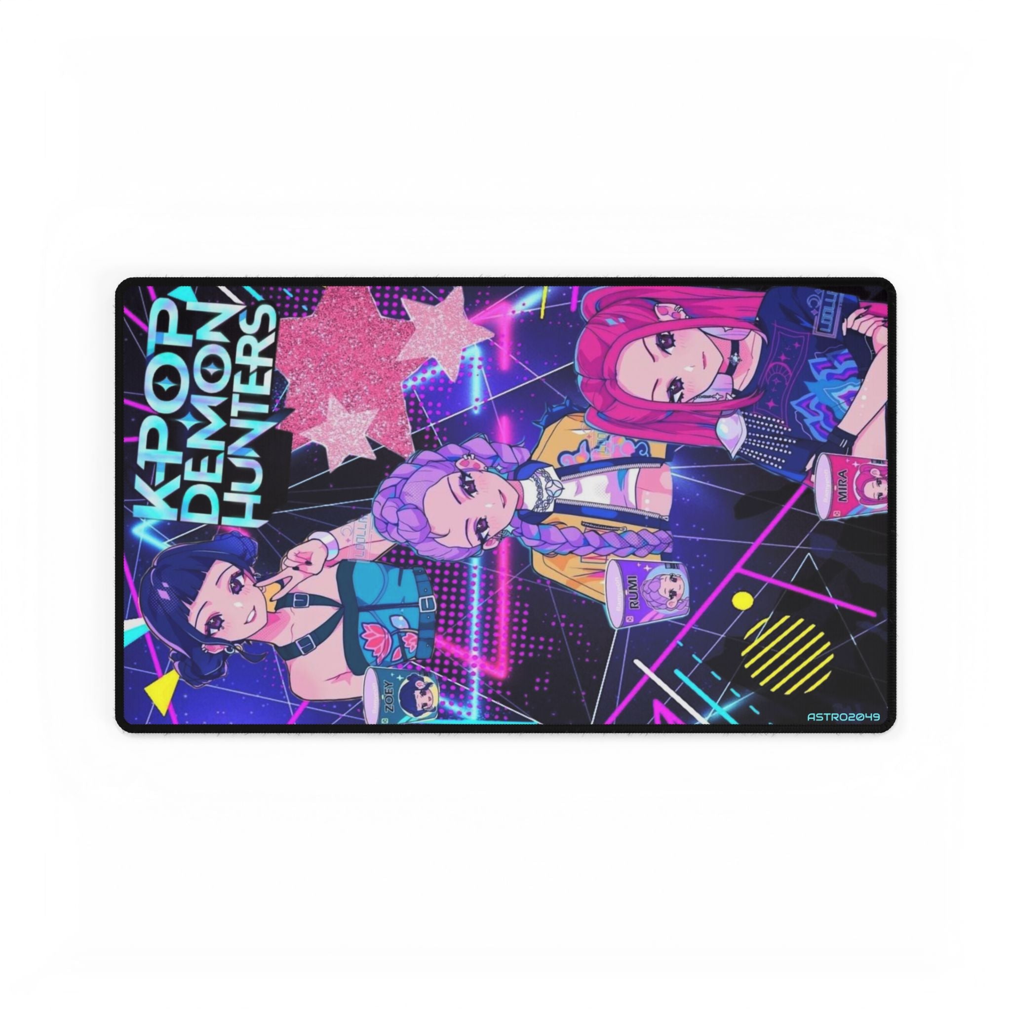 KPop Demon Hunters - HUNTRIX - K-Pop Themed Desk Mat, Stylish Mouse Pad for Gamers, Anime Desk Accessories, Office Decor, Gifts for Students