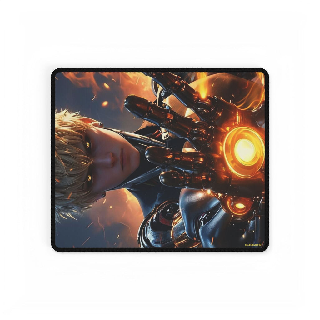 ONE-PUNCH MAN: Genos - Gaming Desk Mats, Anti-Slip Mouse Pad for Office, Computer Accessories for Gamers, Personalized Desk Decor