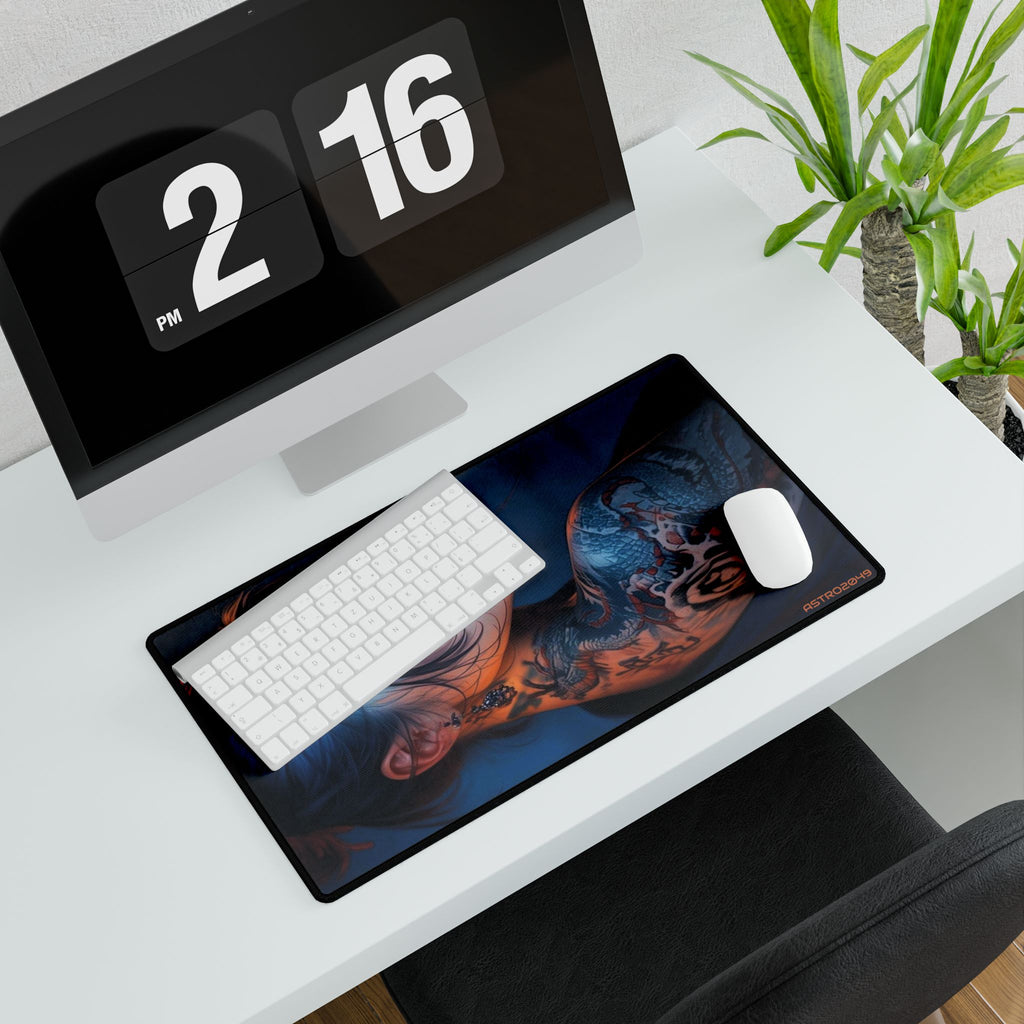 CYBERPUNK - GEISHA - Stylish Desk Mats with Artistic Designs, Gaming Desk Accessories, Office Decor, Personalized Workspace, Unique Gifts