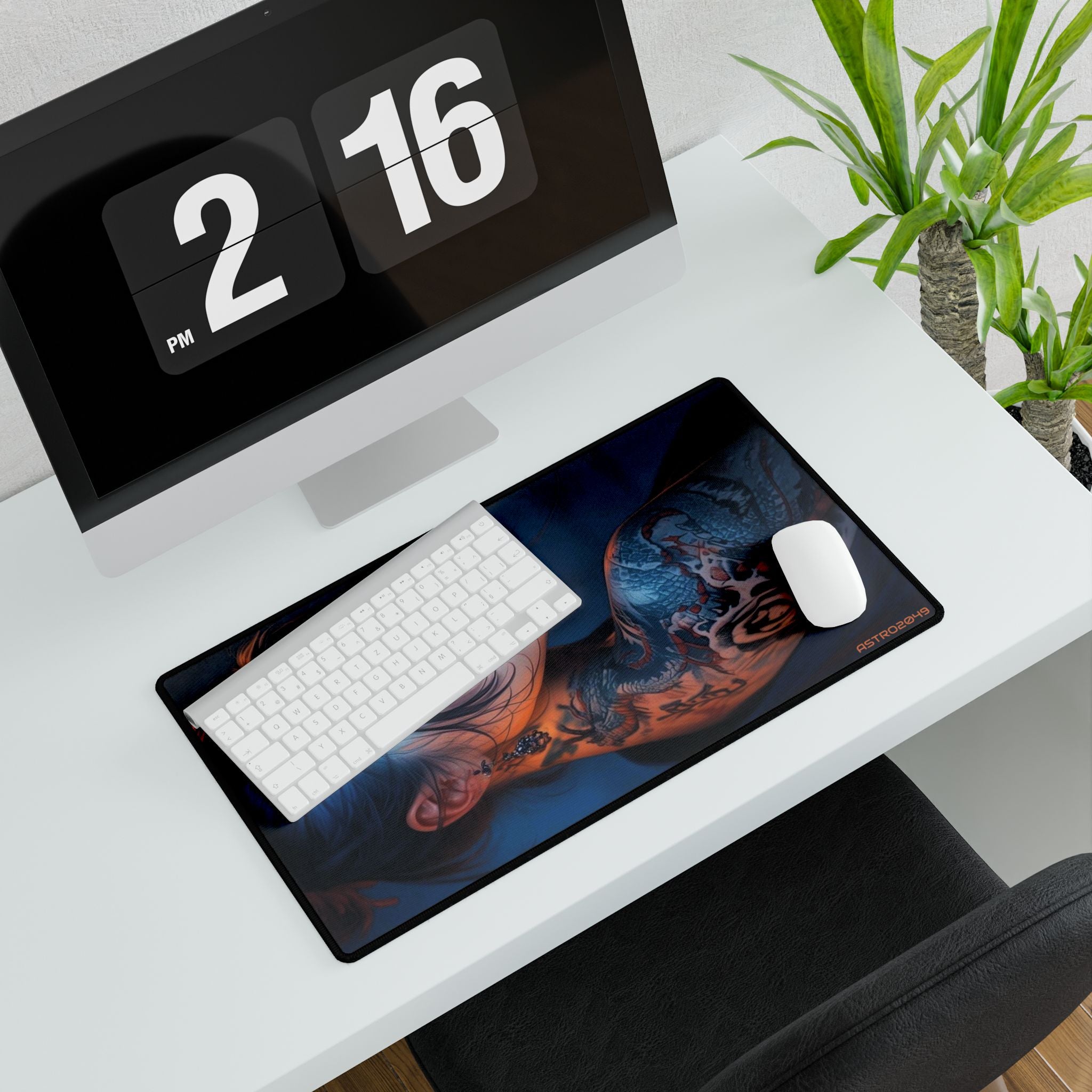 CYBERPUNK - GEISHA - Stylish Desk Mats with Artistic Designs, Gaming Desk Accessories, Office Decor, Personalized Workspace, Unique Gifts