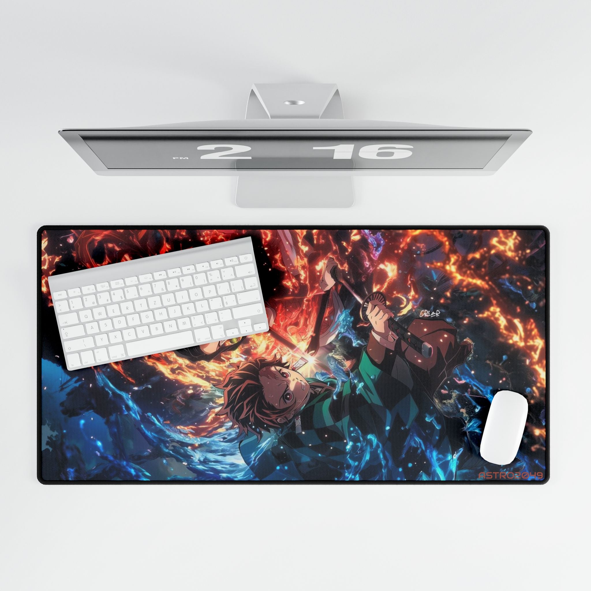 DEMON SLAYER - Kimetsu no yaiba - Vibrant Anime Desk Mat for Gamers - Cozy Work Surface, Cool Decor, Gift for Students, Office Essentials