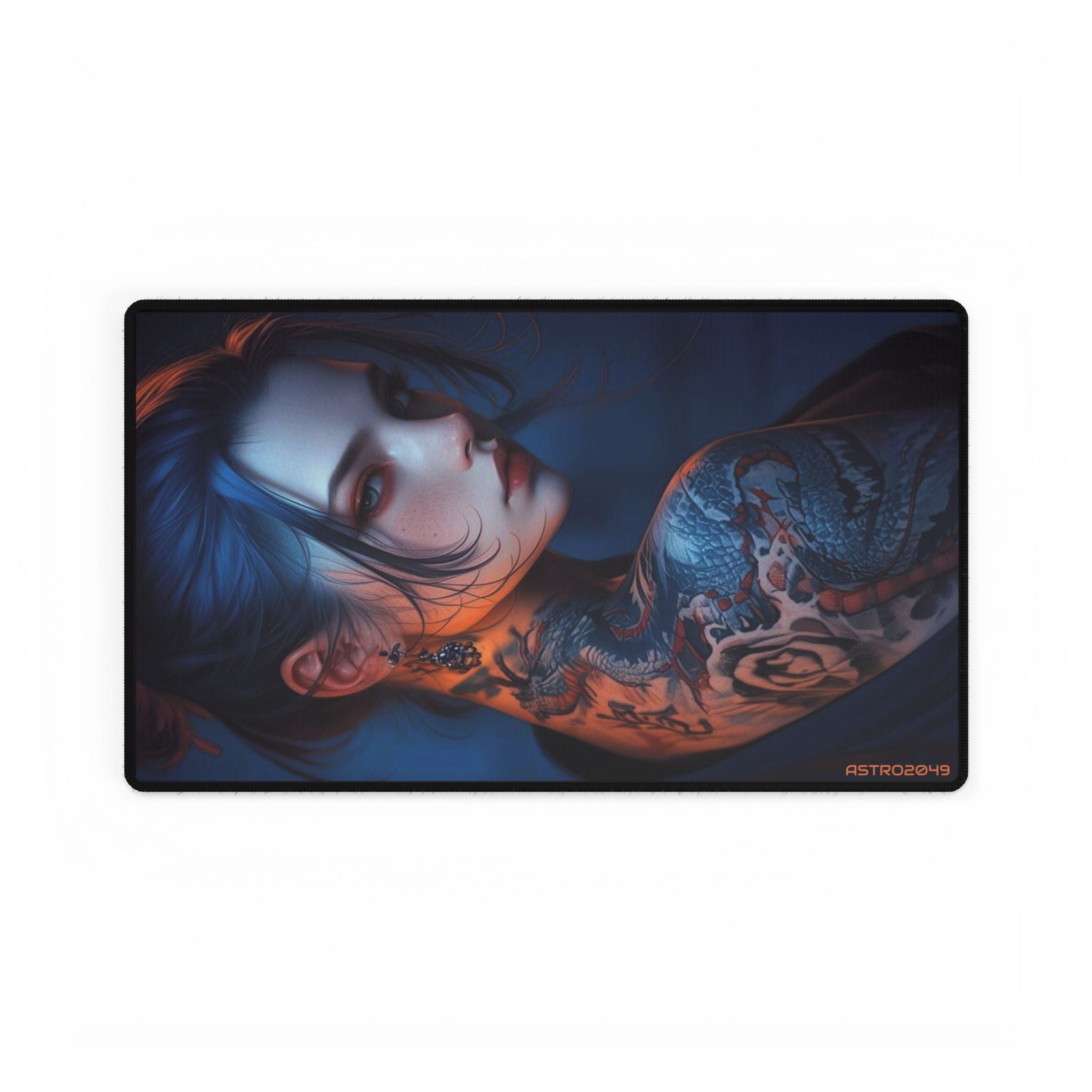 CYBERPUNK - GEISHA - Stylish Desk Mats with Artistic Designs, Gaming Desk Accessories, Office Decor, Personalized Workspace, Unique Gifts