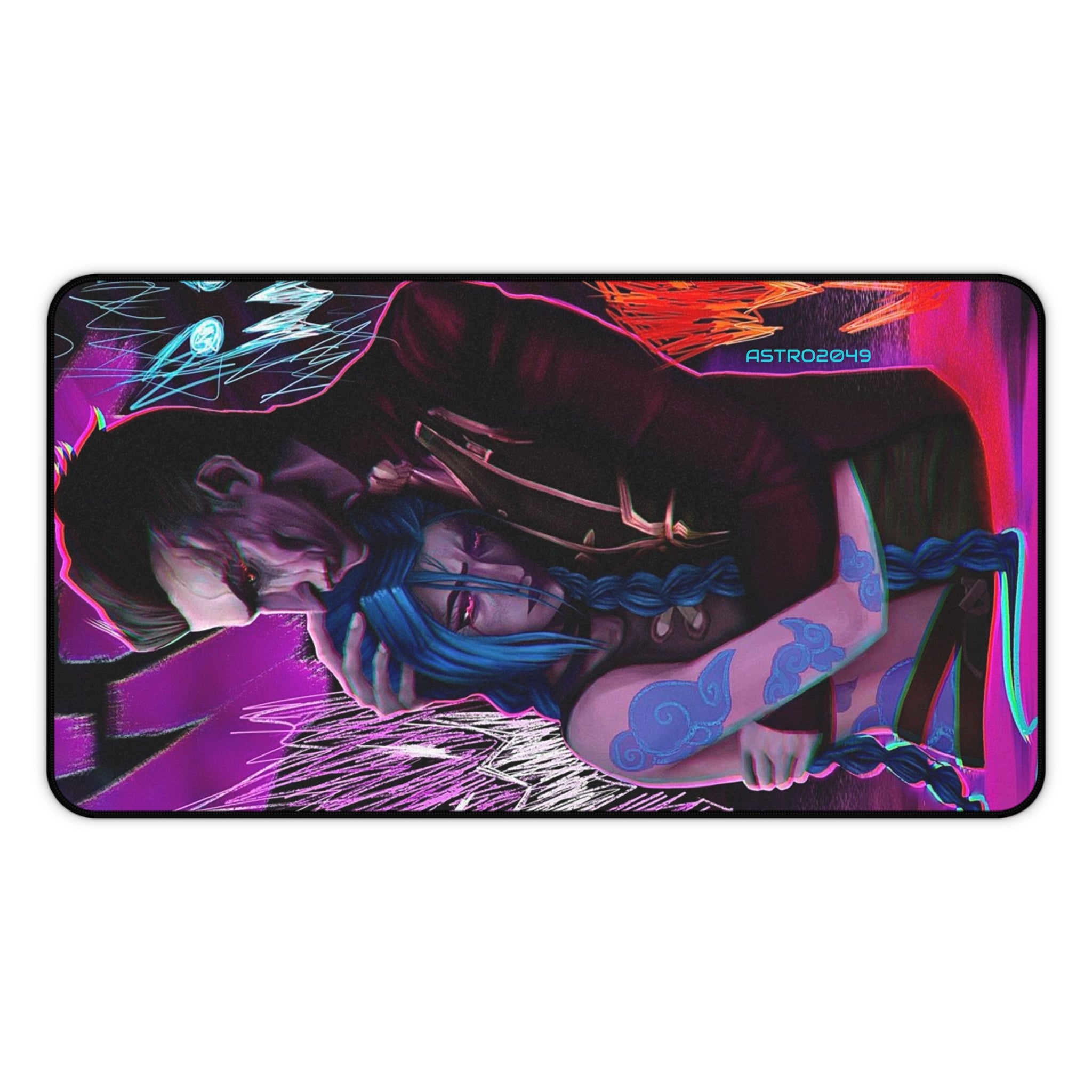 League of Legends - Arcane: JINX - Vibrant Gamer Desk Mat, Gaming Mouse Pad, Nerd Gift, Personalized Desk Mat, RGB Mouse Pad
