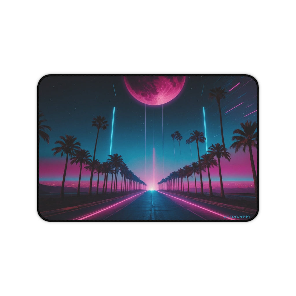 CYBERPUNK - RETROWAVE - Neon Sunset Desk Mat, Retro Gaming Mousepad, Aesthetic Office Decor, Computer Accessory, Home Office Must-Have