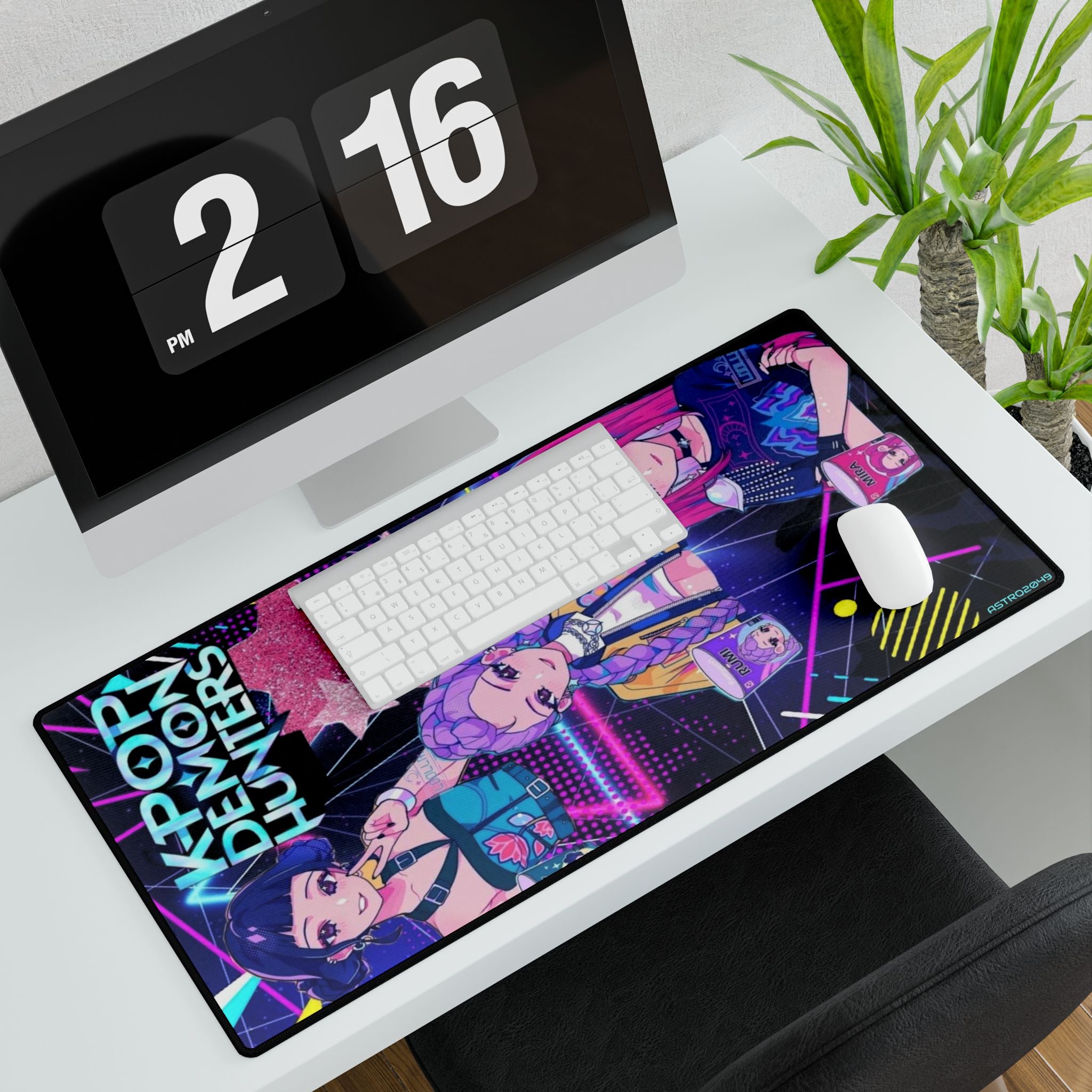 KPop Demon Hunters - HUNTRIX - K-Pop Themed Desk Mat, Stylish Mouse Pad for Gamers, Anime Desk Accessories, Office Decor, Gifts for Students