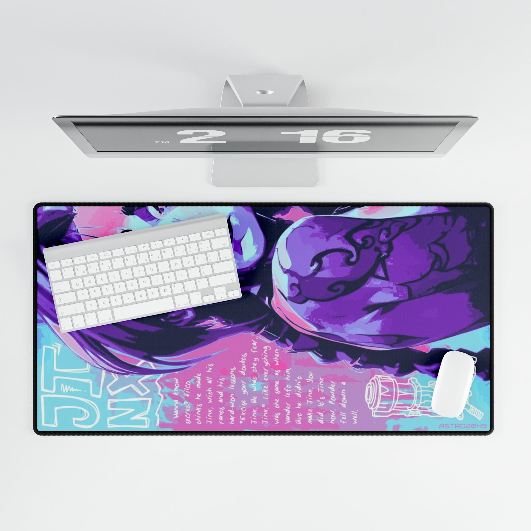 League of Legends - Arcane: JINX - Cool Desk Mats with Vibrant Designs for Gamers, Home Office Decor, Unique Gift Ideas, Gaming Accessories