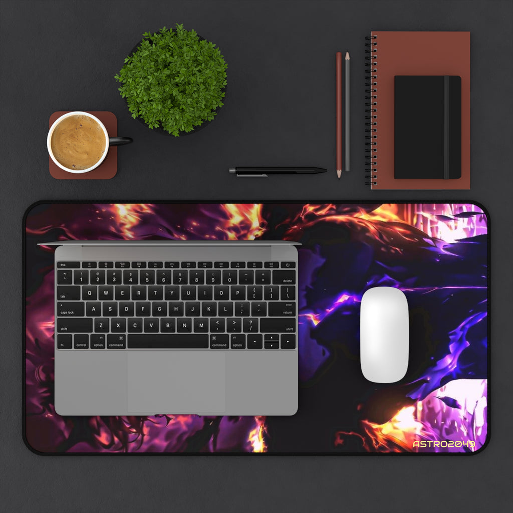 SOLO LEVELING - Sung Jinwoo - ARISE - Futuristic Fire Desk Mat - Gaming Mouse Pad, Office Decor, Unique Gifts for Gamers, Desk Accessories
