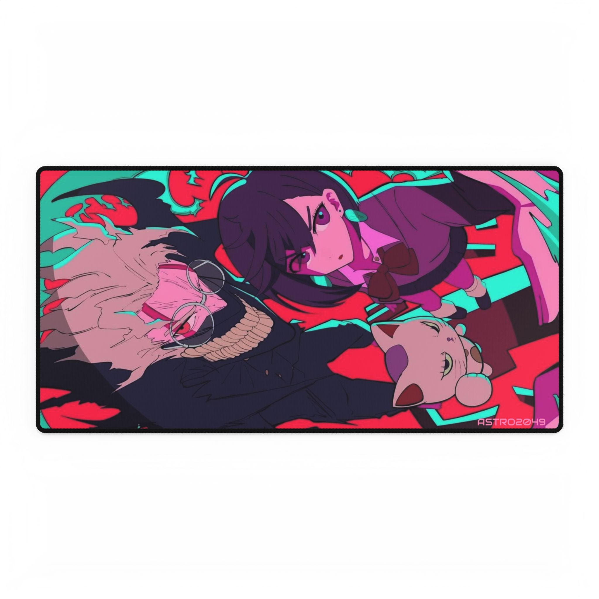 DANDADAN: Momo / Okarun - Vibrant Anime Desk Mat for Gamers, Gaming Desk Pad, Colorful Mouse Pad, Stylish Office Decor