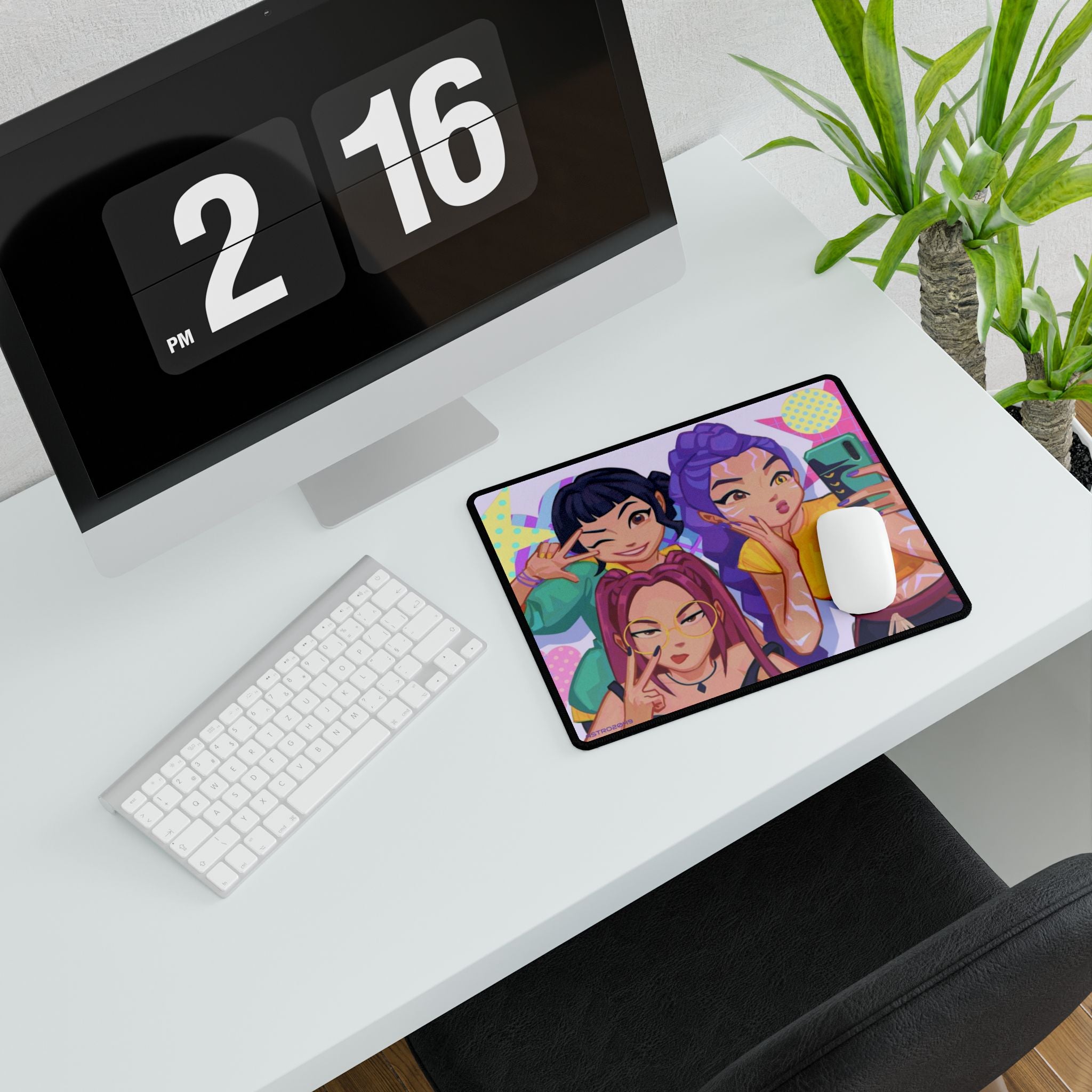 KPop Demon Hunters - HUNTRIX - Vibrant Desk Mats with Playful Girl Designs, Gaming Accessory, Home Office Decor, Gift for Students