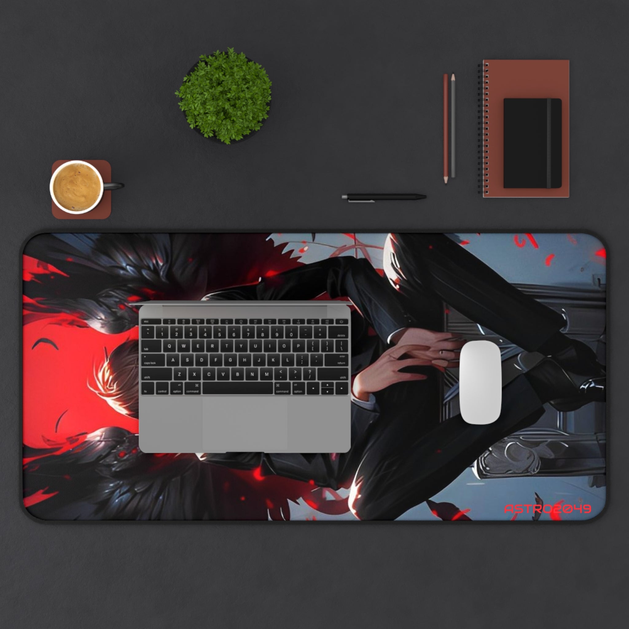 DEATH NOTE - Light / Akira - Stylish Desk Mat with Edgy Design for Gamers, Computer Accessories, Gift for Him, Unique Desk Accessories