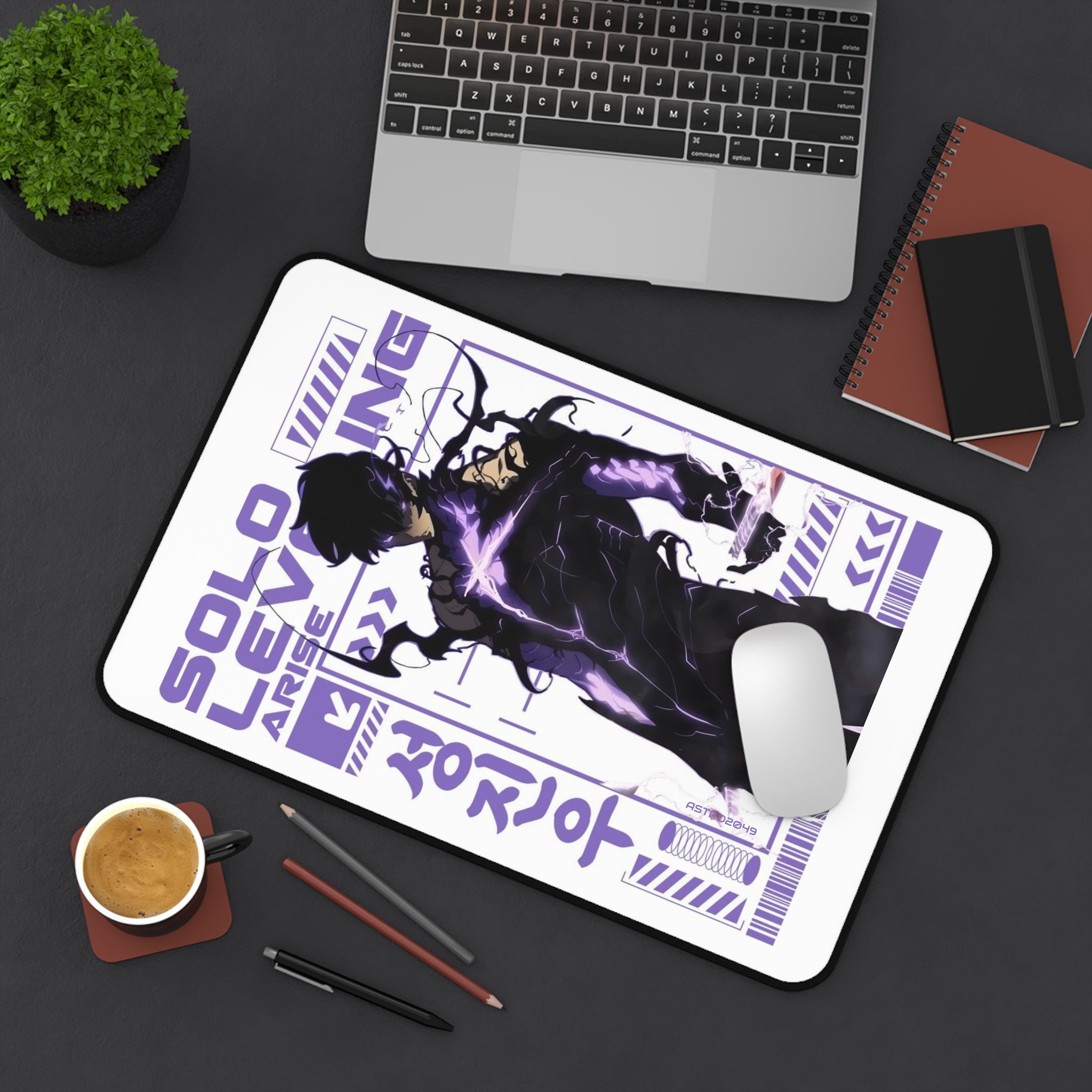 SOLO LEVELING - Sung Jinwoo - ARISE - Anime Desk Mat with Solo Leveling Design, Gaming Mouse Pad, Home Office Decor, Gift for Gamers